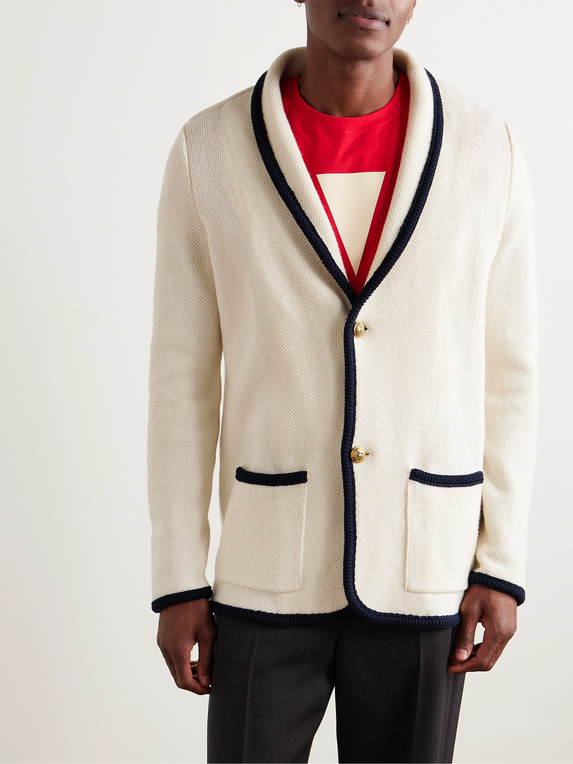 Valentino Men's Cotton And Wool Jacket In Neutrals