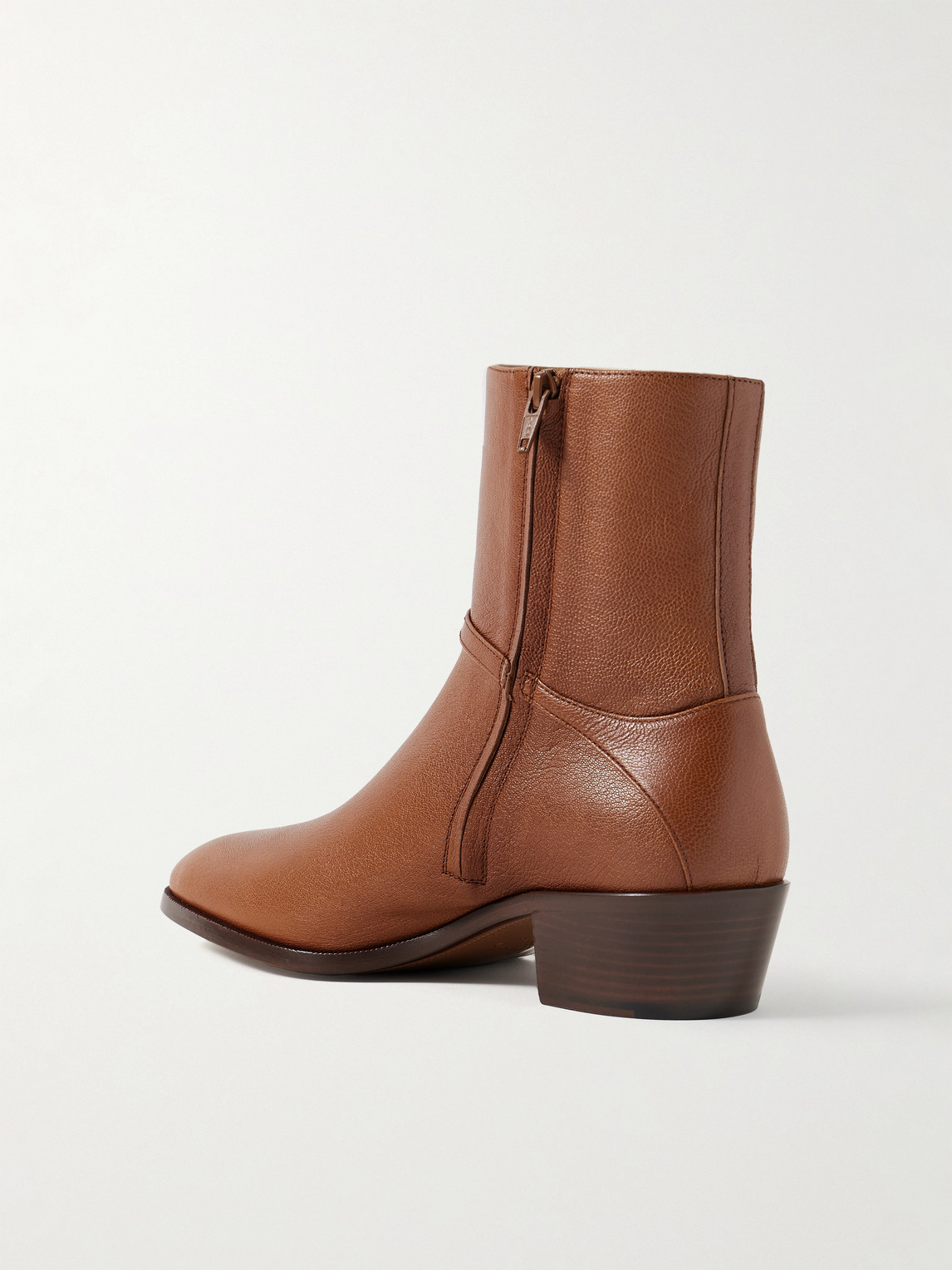 Valentino Pat Ankle Boot In Kidskin In Brown