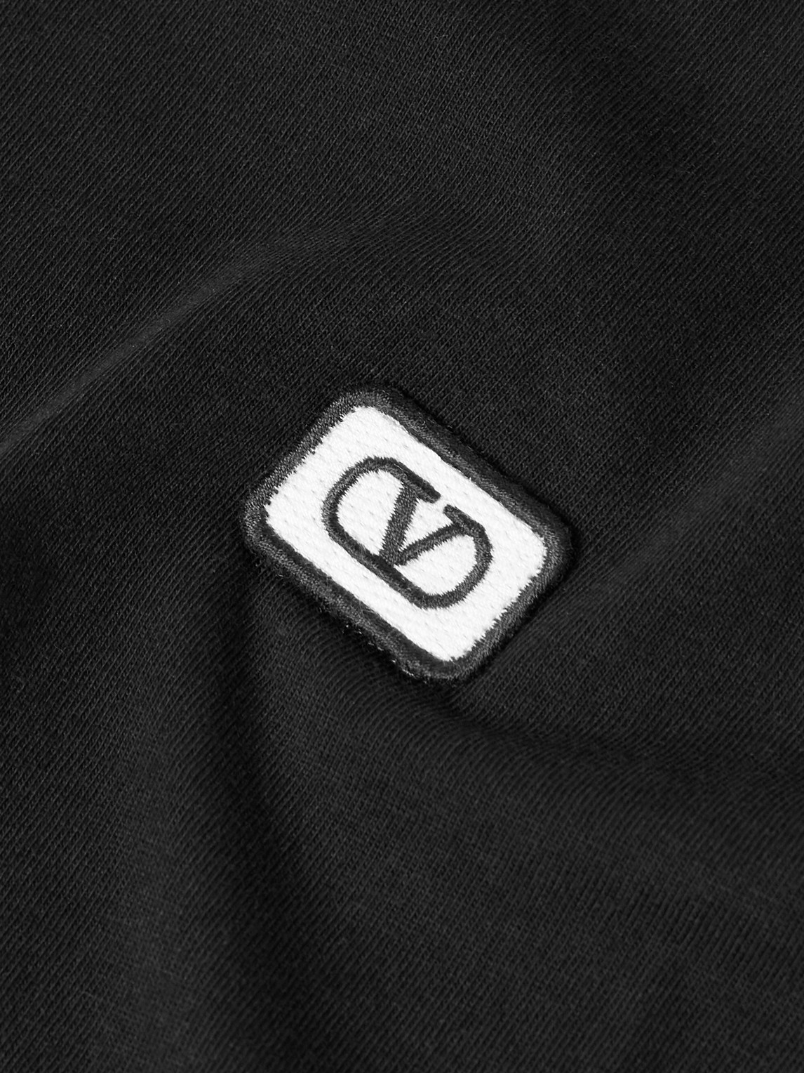 Valentino T-shirt With Signature Vlogo In Black