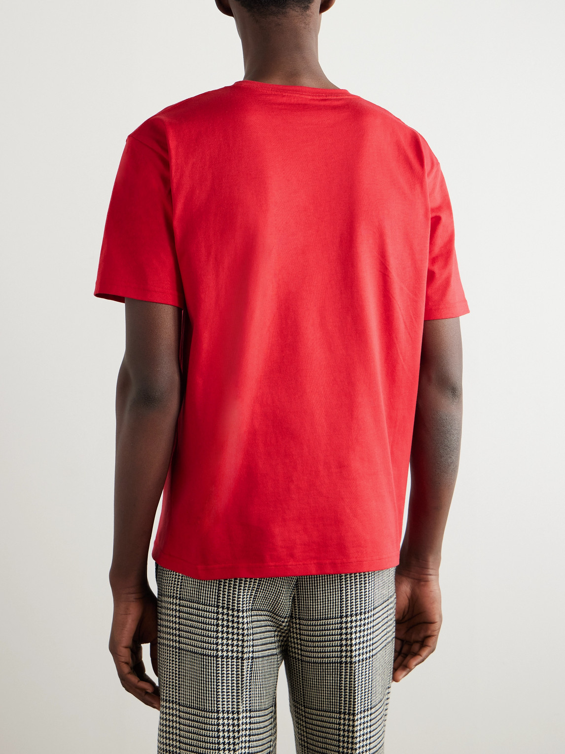 Shop Valentino Logo-print Cotton-jersey T-shirt In Red