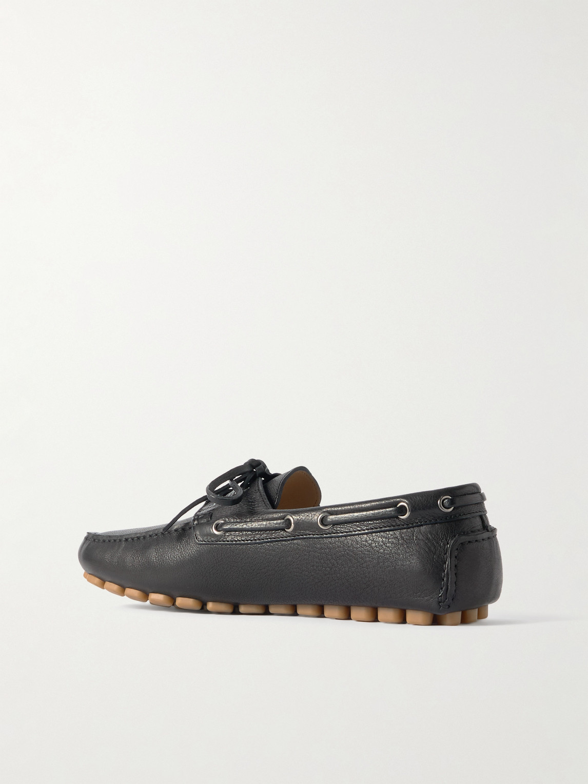 Valentino Garavani 'fastaway' Black Loafers With Vlogo Plaque And Decorative Laces With Logo In Leat In Black