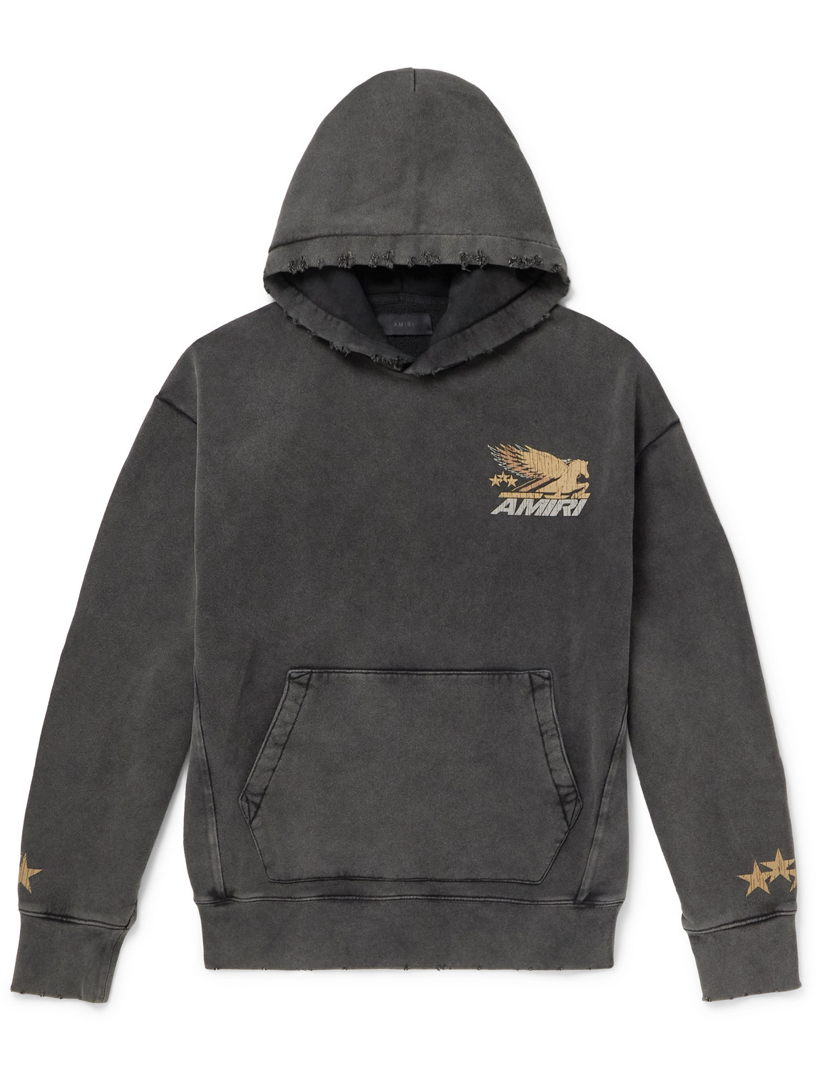 AMIRI - Vintage Pegasus Distressed Logo-Print Cotton-Jersey
