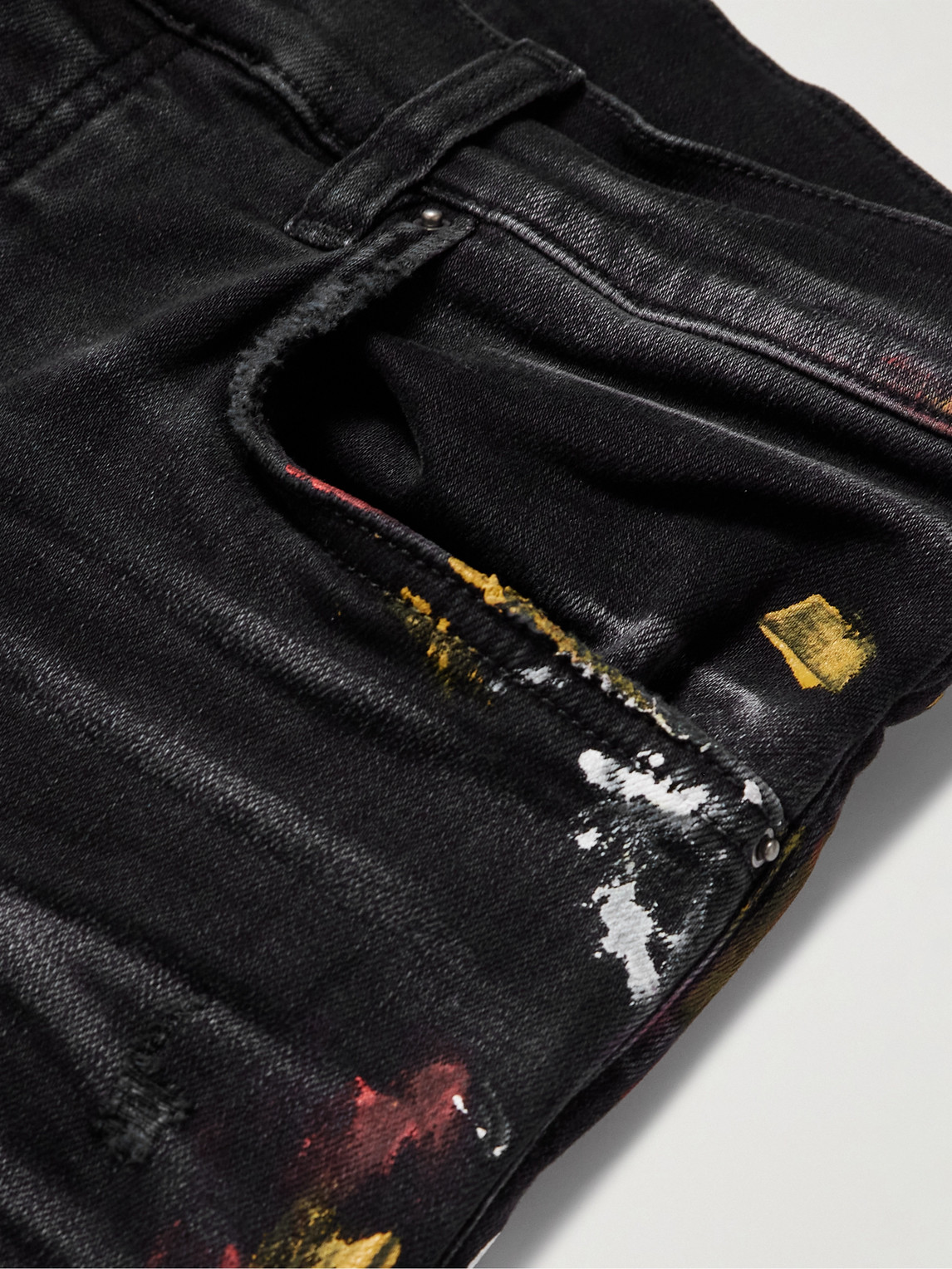 Amiri Painter Skinny Jeans In Black