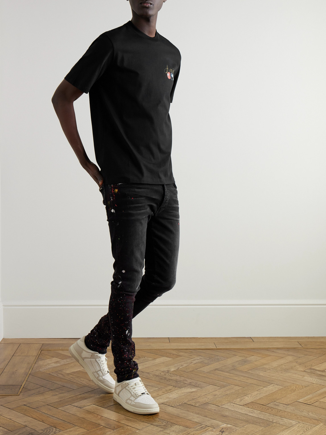 Amiri Painter Skinny Jeans In Black