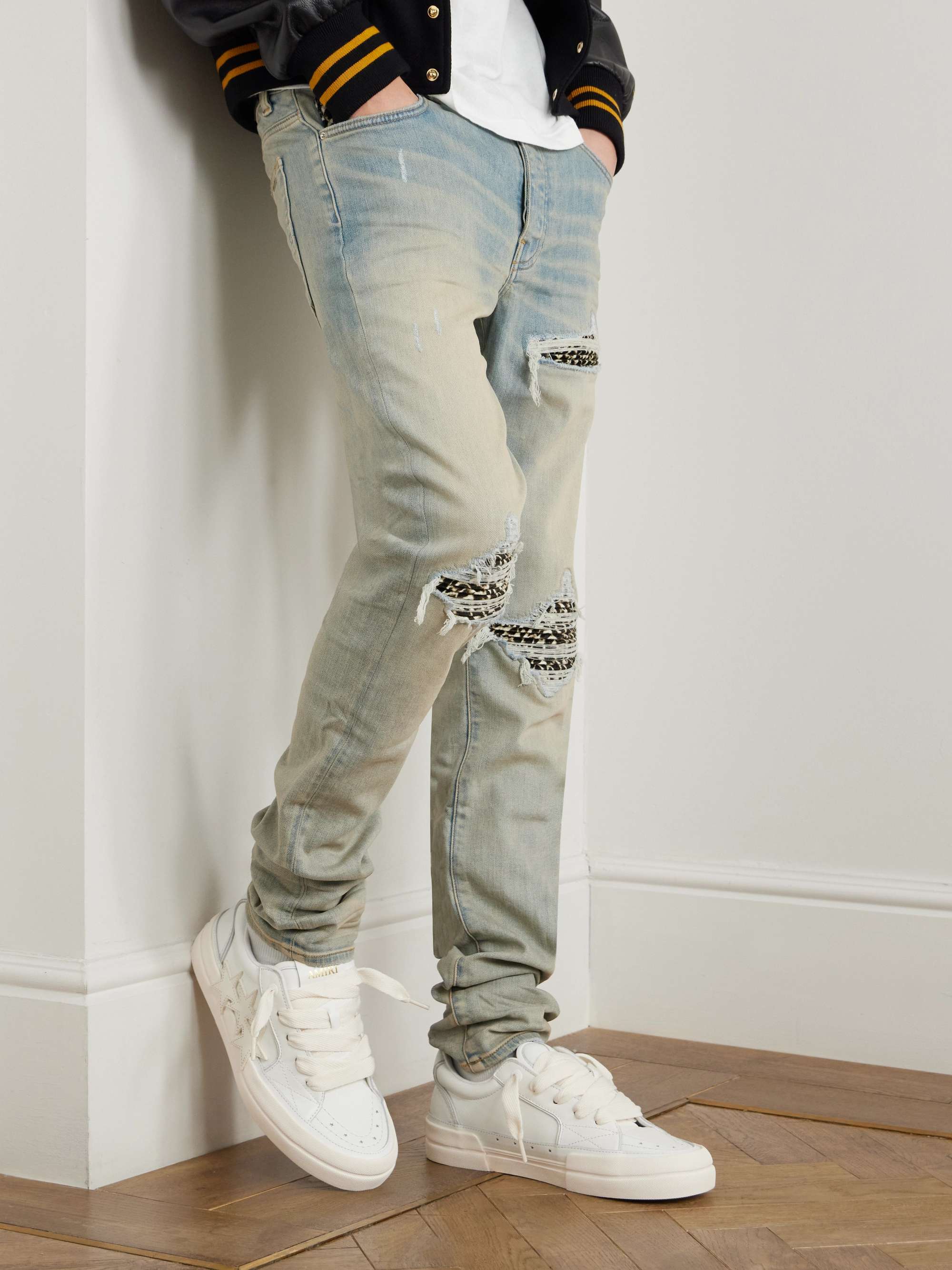 AMIRI Sunset Skate Low レザー スニーカー アップリケ付き AMIRI Sunset Skate Low レザー スニーカー アップリケ付き