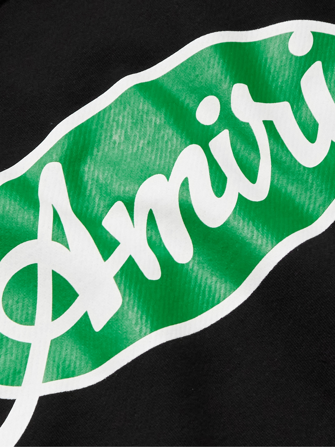 Shop Amiri Oversized Logo-print Cotton-jersey Sweatshirt In Black
