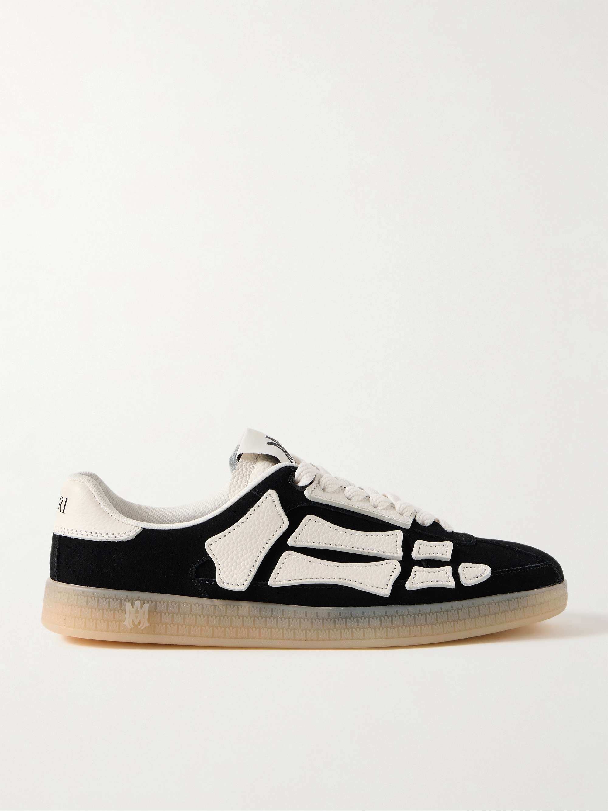 AMIRI Pacific Bones Appliqued Suede and Full Grain Leather Sneakers for Men MR PORTER