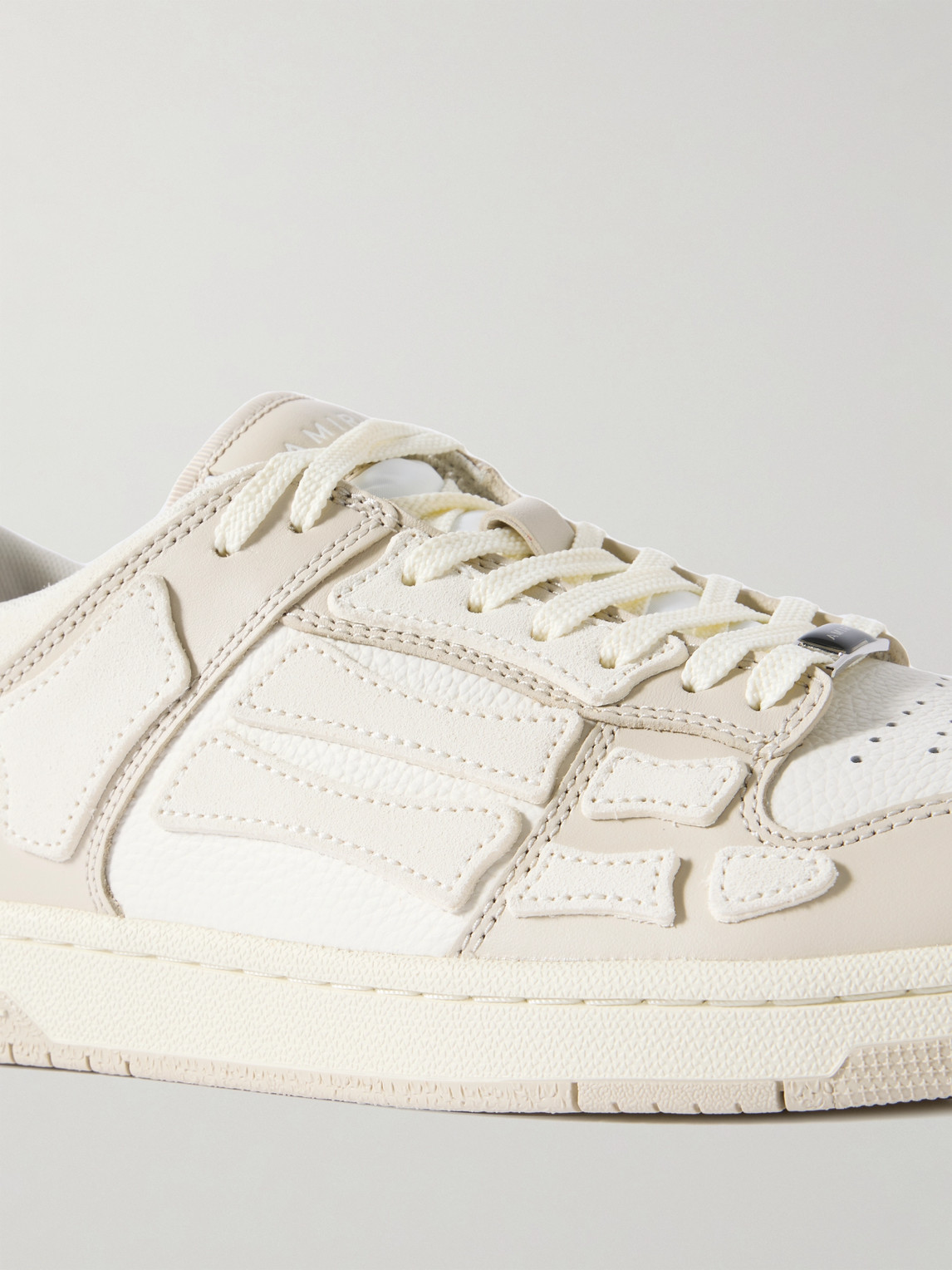 AMIRI SKEL-TOP APPLIQUÉD LEATHER SNEAKERS