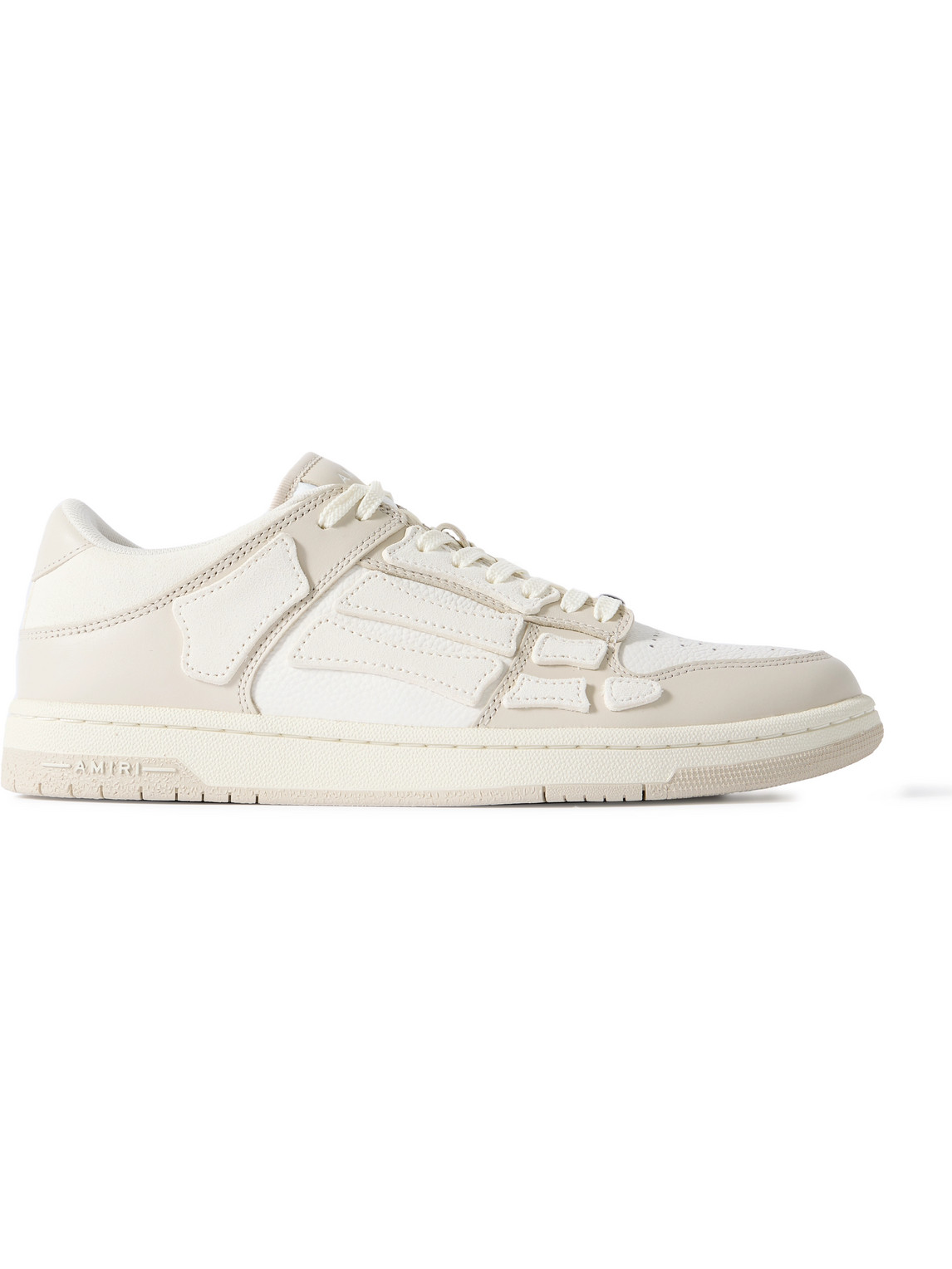 AMIRI SKEL-TOP APPLIQUÉD LEATHER SNEAKERS
