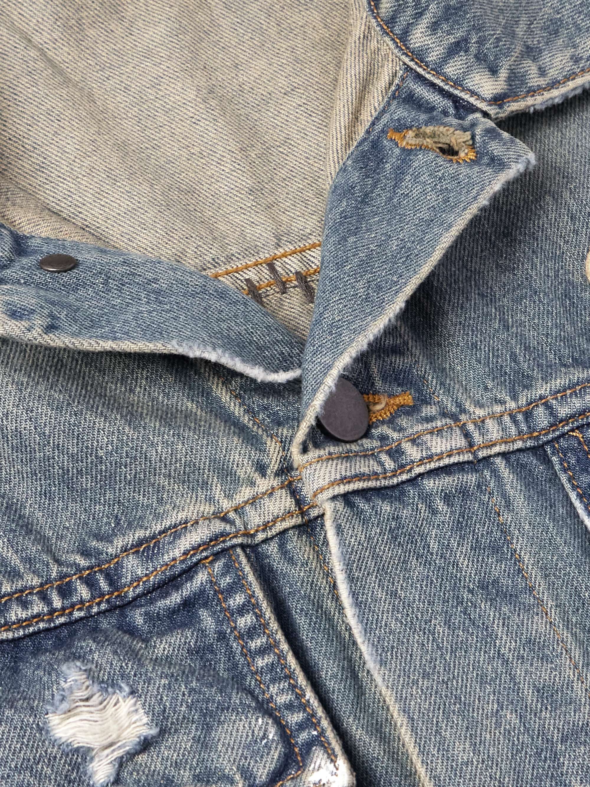 AMIRI Vintage Pegasus Embellished Distressed Paint AMIRI Vintage Pegasus Embellished Distressed Paint