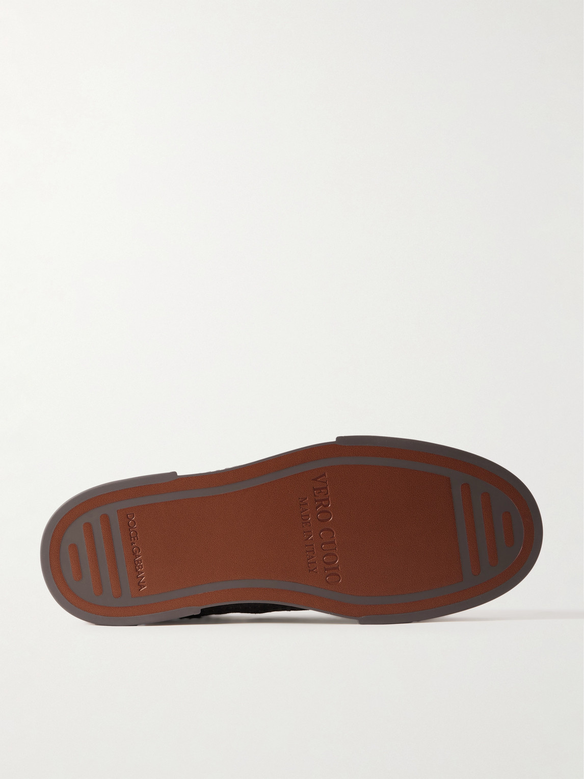Dolce & Gabbana Portofino Yacht Perforated Distressed Suede Sneakers In Gray