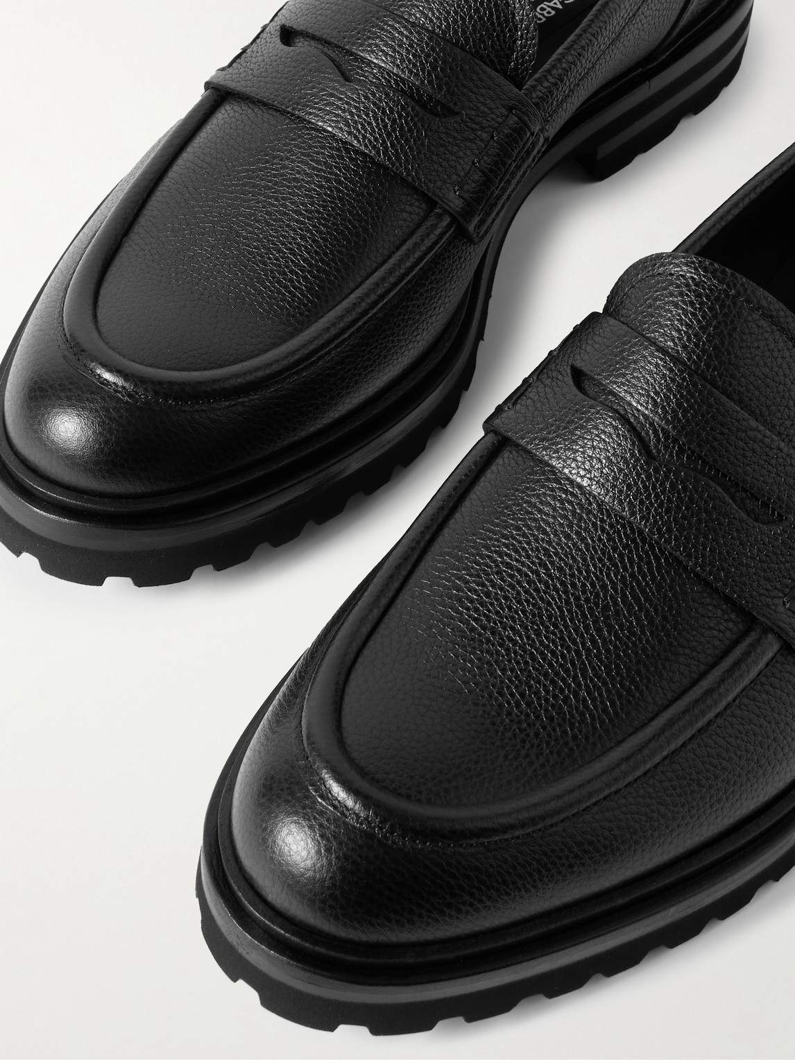 Dolce & Gabbana Leather Penny Loafers In Black