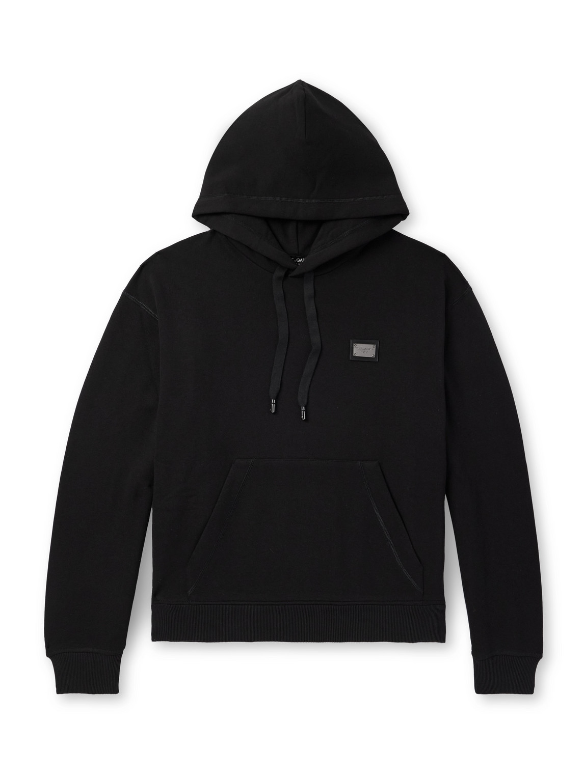 Dolce&Gabbana Logo-Appliquéd Cotton-Jersey Hoodie