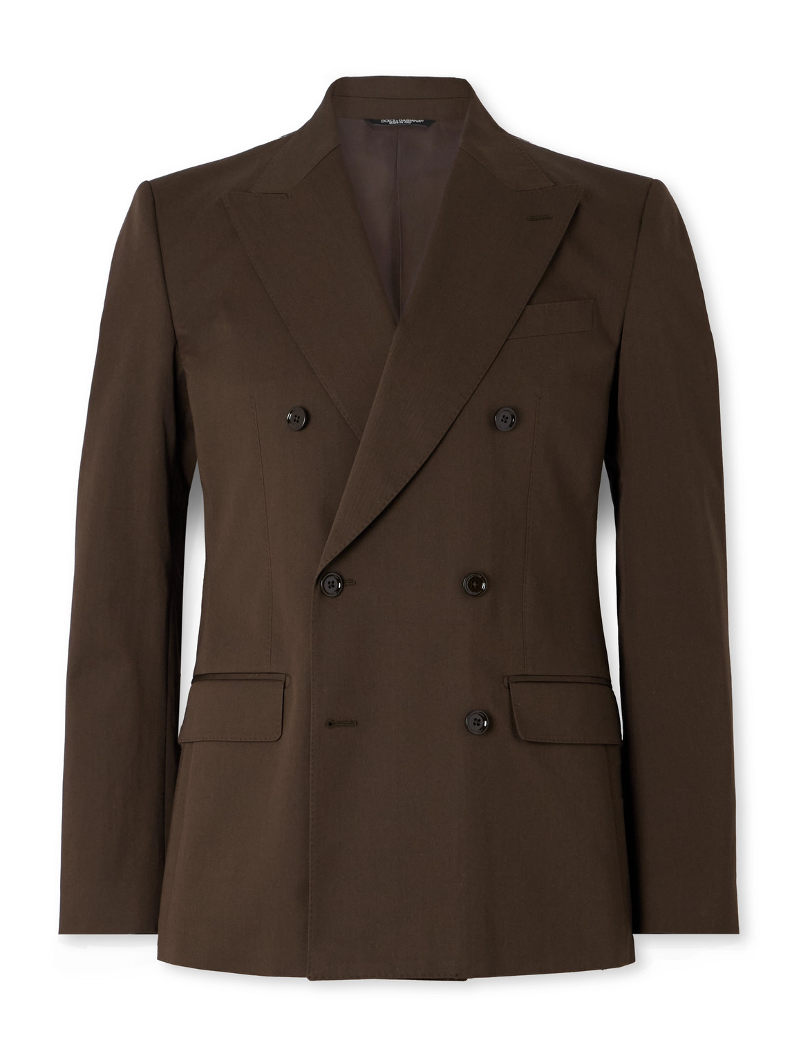 Dolce&Gabbana Sicilia Double-Breasted Cotton-Blend Gabardine Blazer - Men