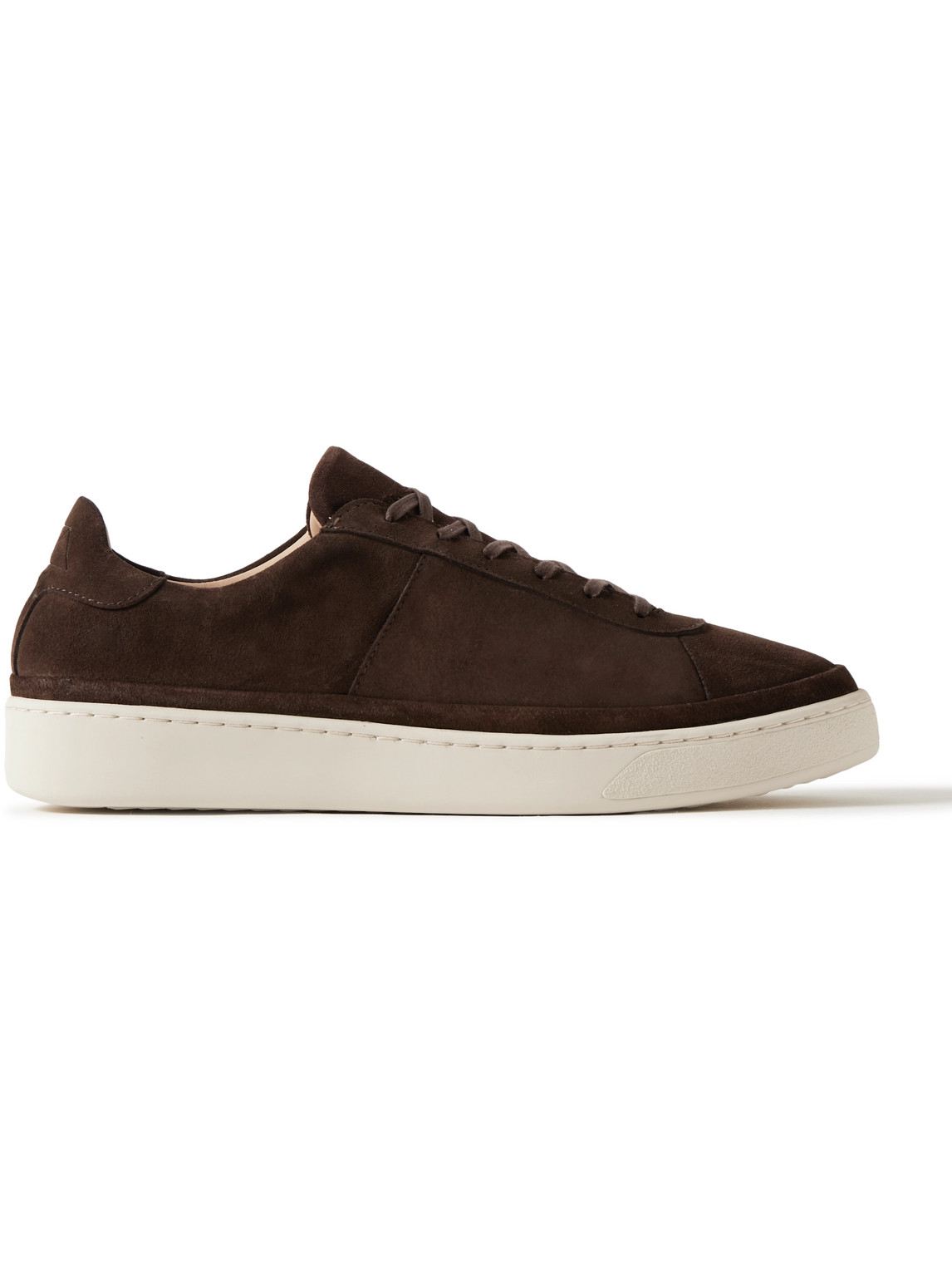 Mulo Waxed-suede Sneakers In Brown