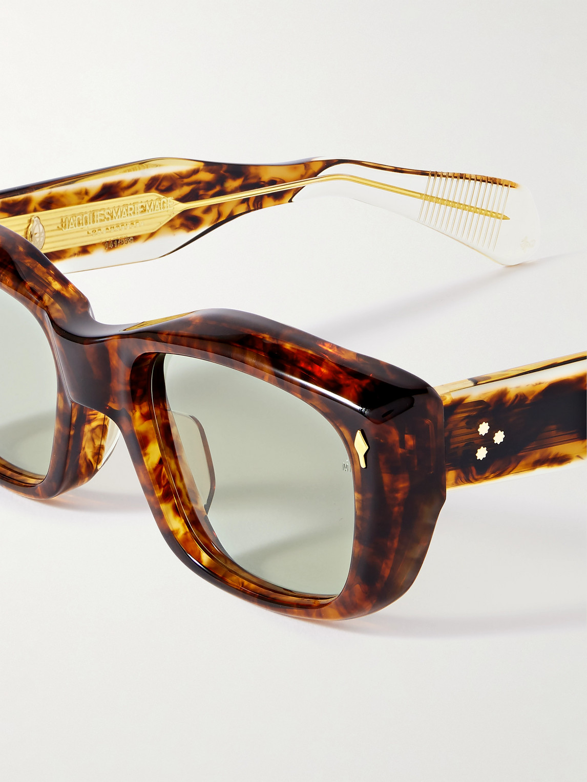 Jacques Marie Mage Corniche Square-frame Tortoiseshell Acetate Sunglasses