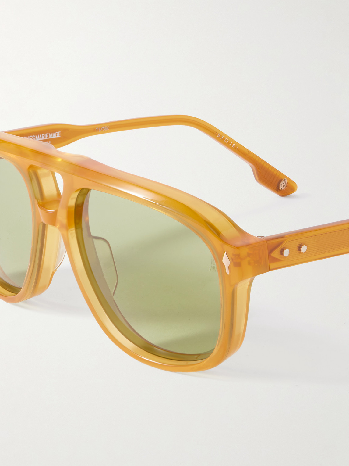 Jacques Marie Mage Leonard Aviator-style Acetate Sunglasses In Yellow