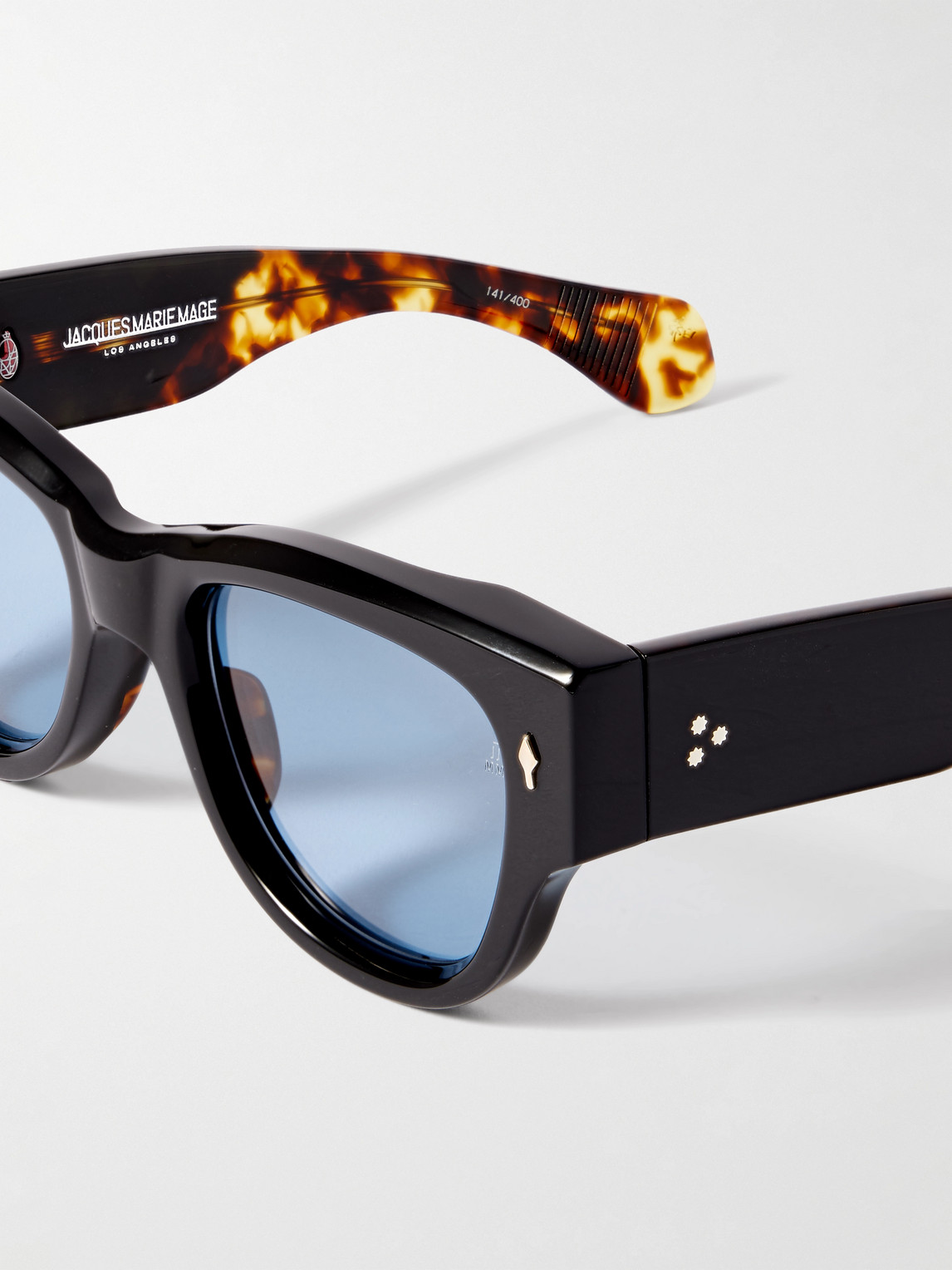 Jacques Marie Mage Chelsea Square-frame Acetate Sunglasses In Black