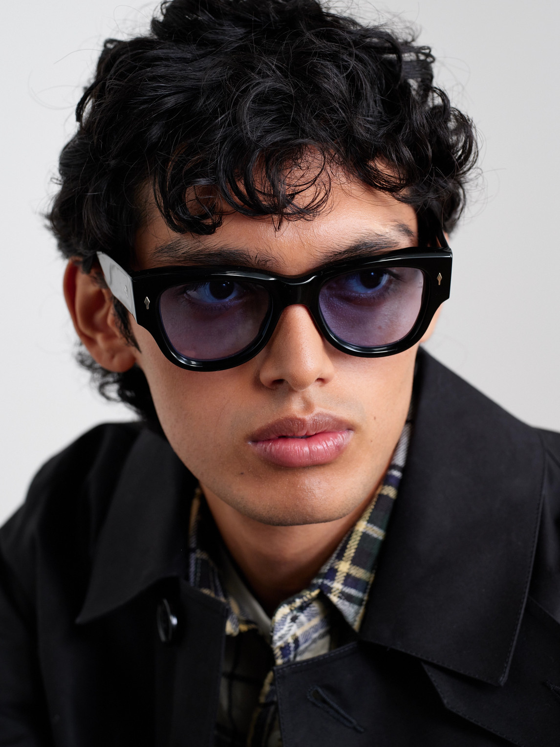 Jacques Marie Mage Chelsea Square-frame Acetate Sunglasses In Black