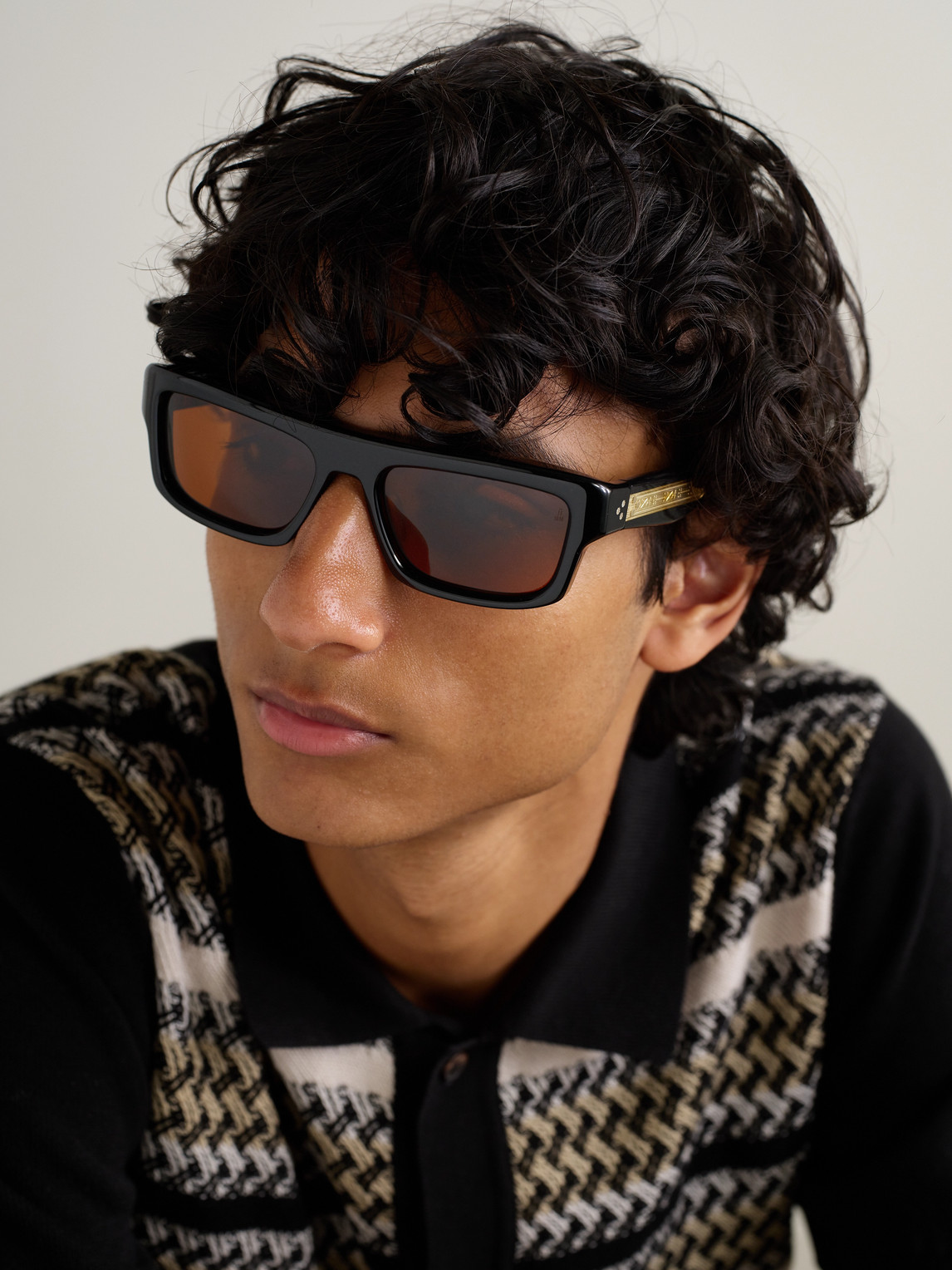 Jacques Marie Mage Cleavon Square-frame Acetate Sunglasses In Black