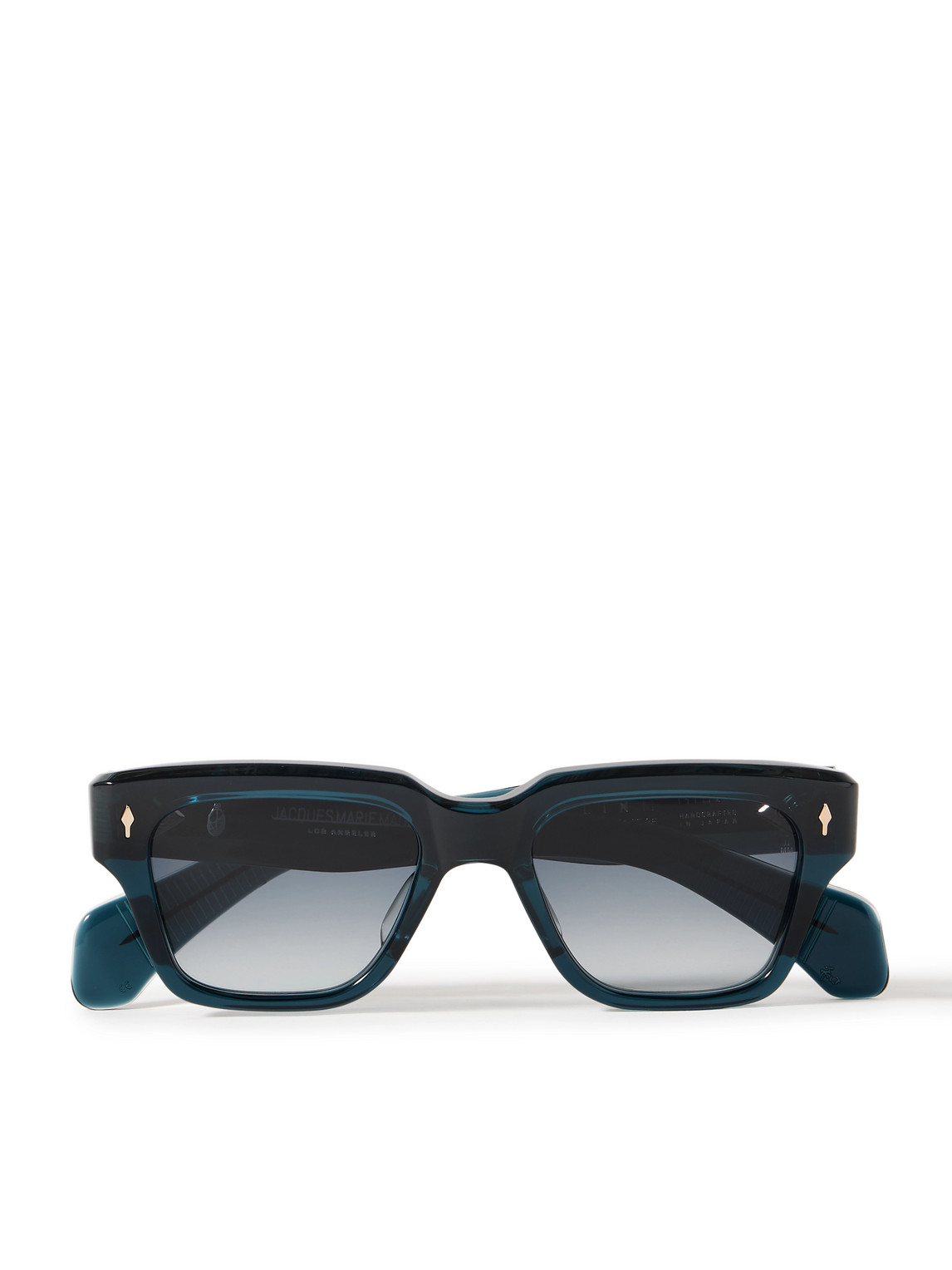 Jacques Marie Mage Fellini Rectangular-frame Acetate And Gold-tone Sunglasses In Blue