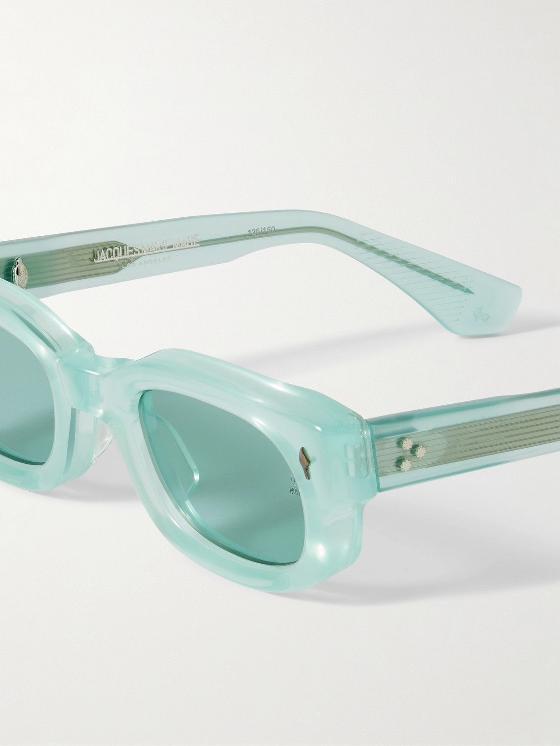 Jacques Marie Mage Whiskeyclone Rectangular-frame Acetate Sunglasses In Blue