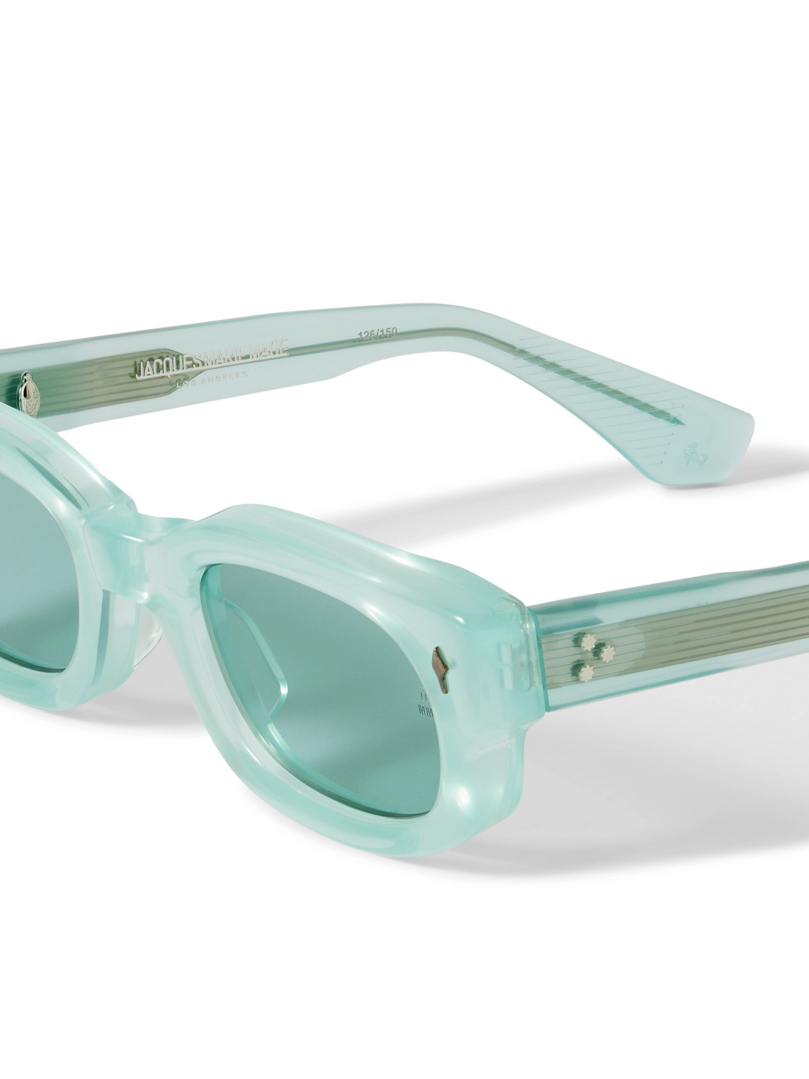 Jacques Marie Mage Whiskeyclone Rectangular-frame Acetate Sunglasses In Green