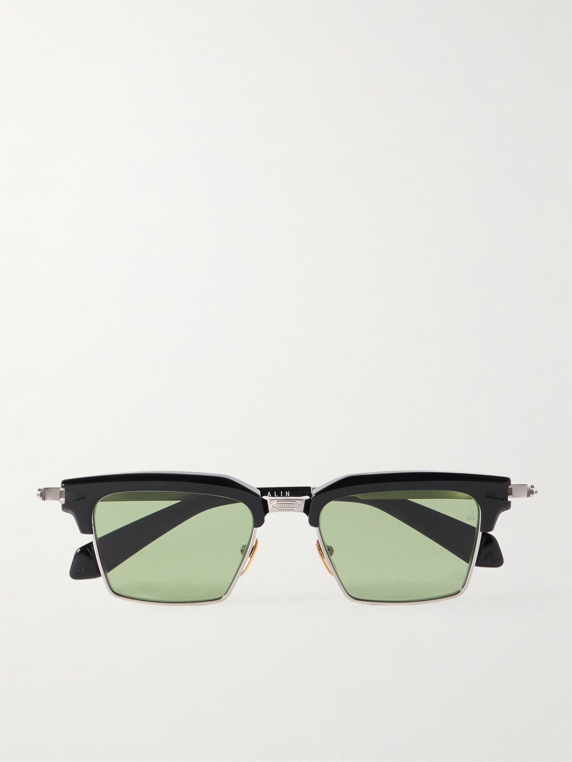 Jacques Marie Mage Alin D-frame Silver-tone And Acetate Sunglasses In Black