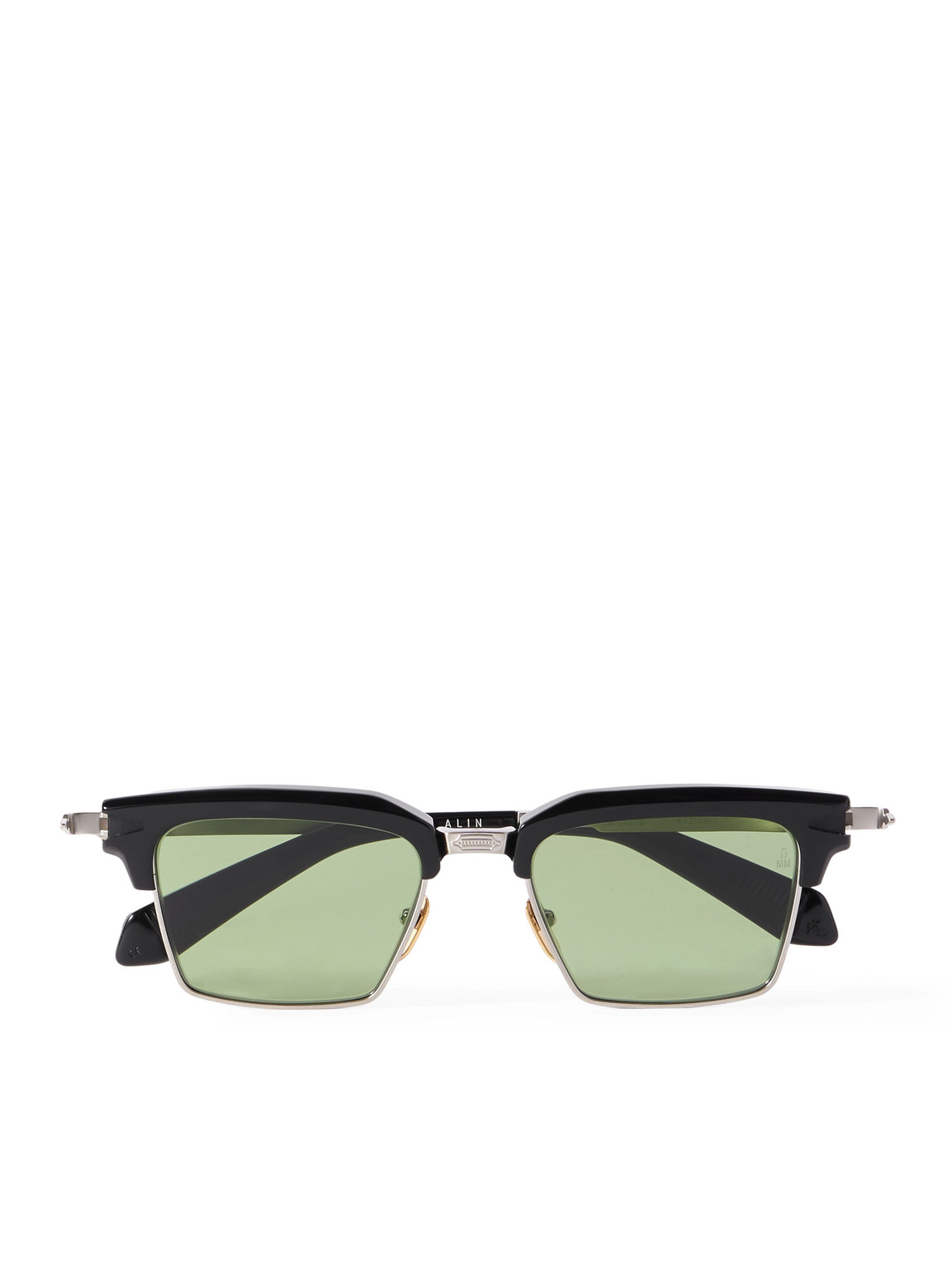 Jacques Marie Mage Alin D-frame Silver-tone And Acetate Sunglasses In Black