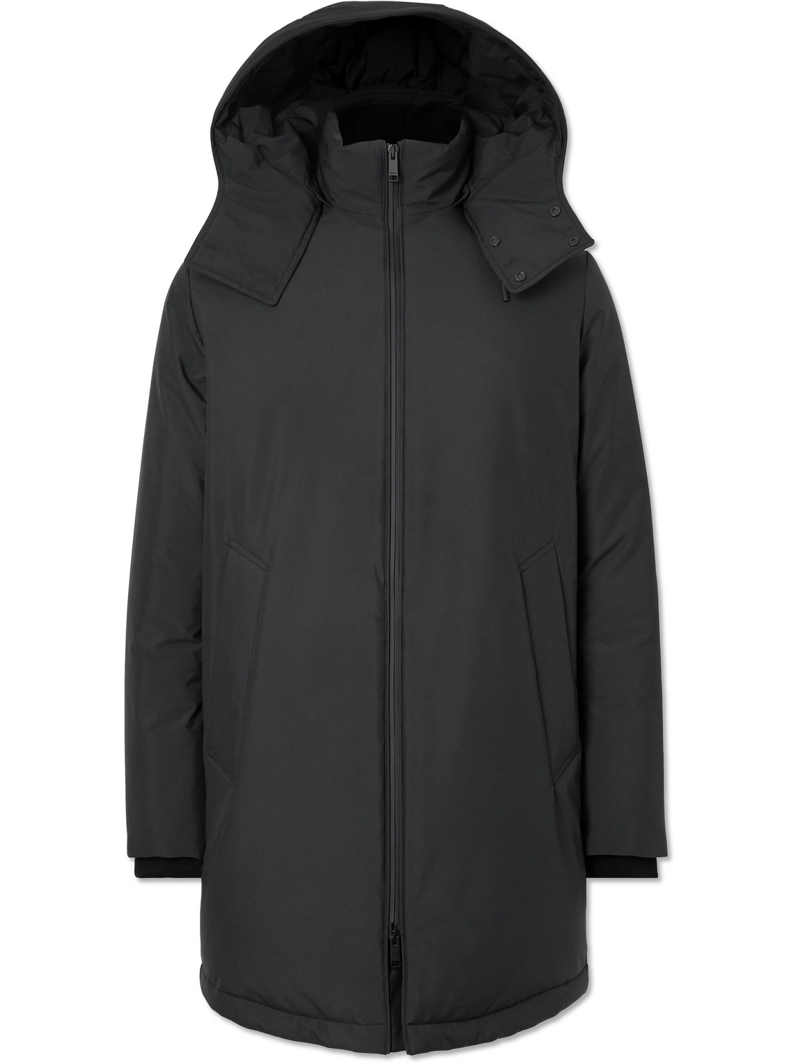 Quilted Padded Shell Hooded Down Jacket