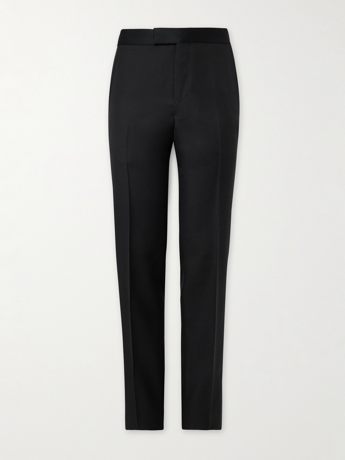 Zegna Straight-Leg Satin-Trimmed Wool and Mohair-Blend Tuxedo Trousers - Men