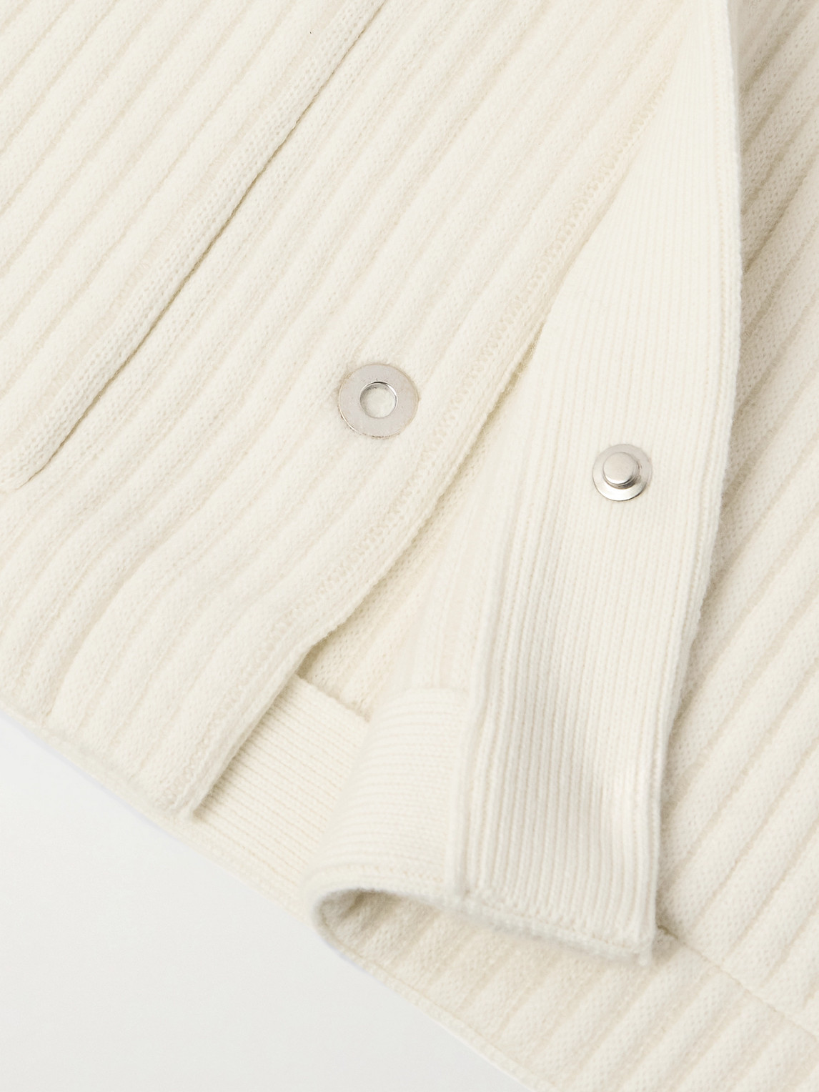 Zegna White Wool And Cashmere Chore Jacket In White