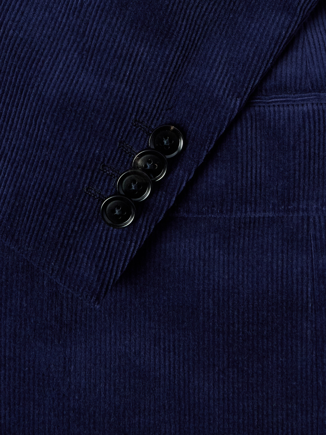 Shop Zegna Cotton-blend Corduroy Suit Jacket In Blue