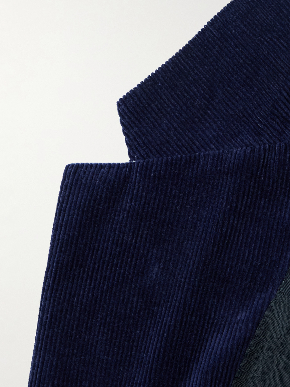 Shop Zegna Cotton-blend Corduroy Suit Jacket In Blue