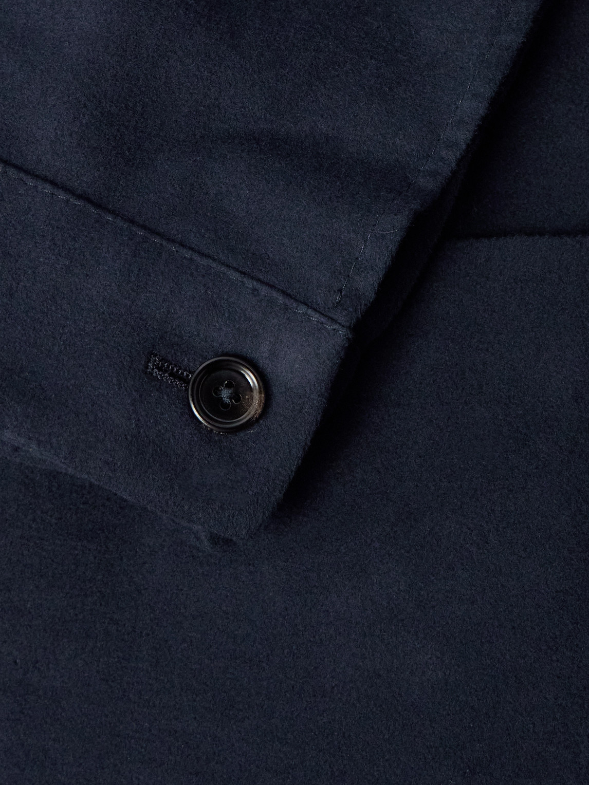 Shop Zegna Cotton And Cashmere-blend Moleskin Jacket In Blue