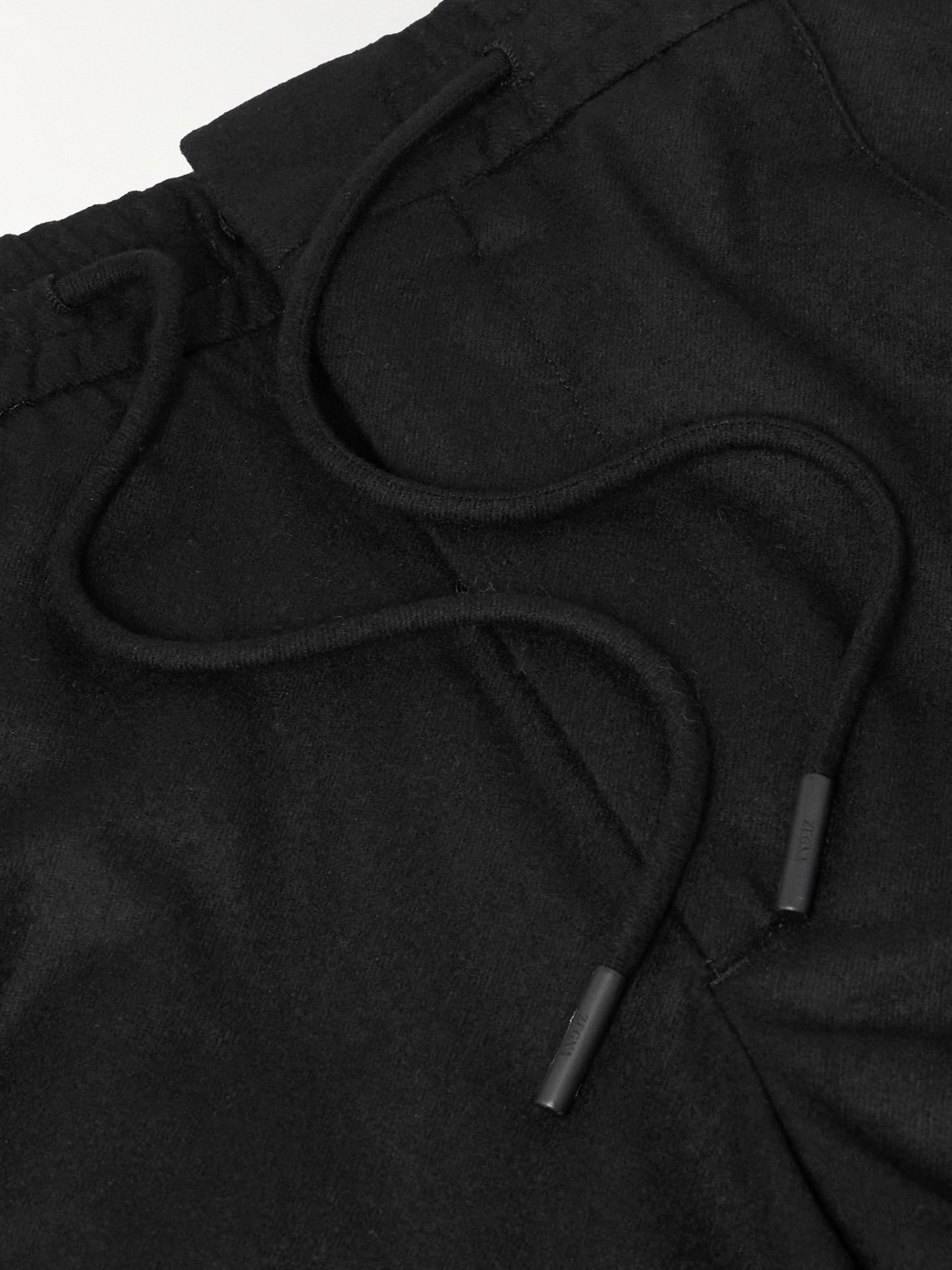 Zegna Straight-leg Pleated Wool, Silk And Cashmere-blend Trousers In Black