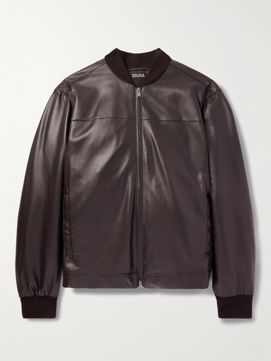 Zegna Slim-Fit Leather Jacket - Men