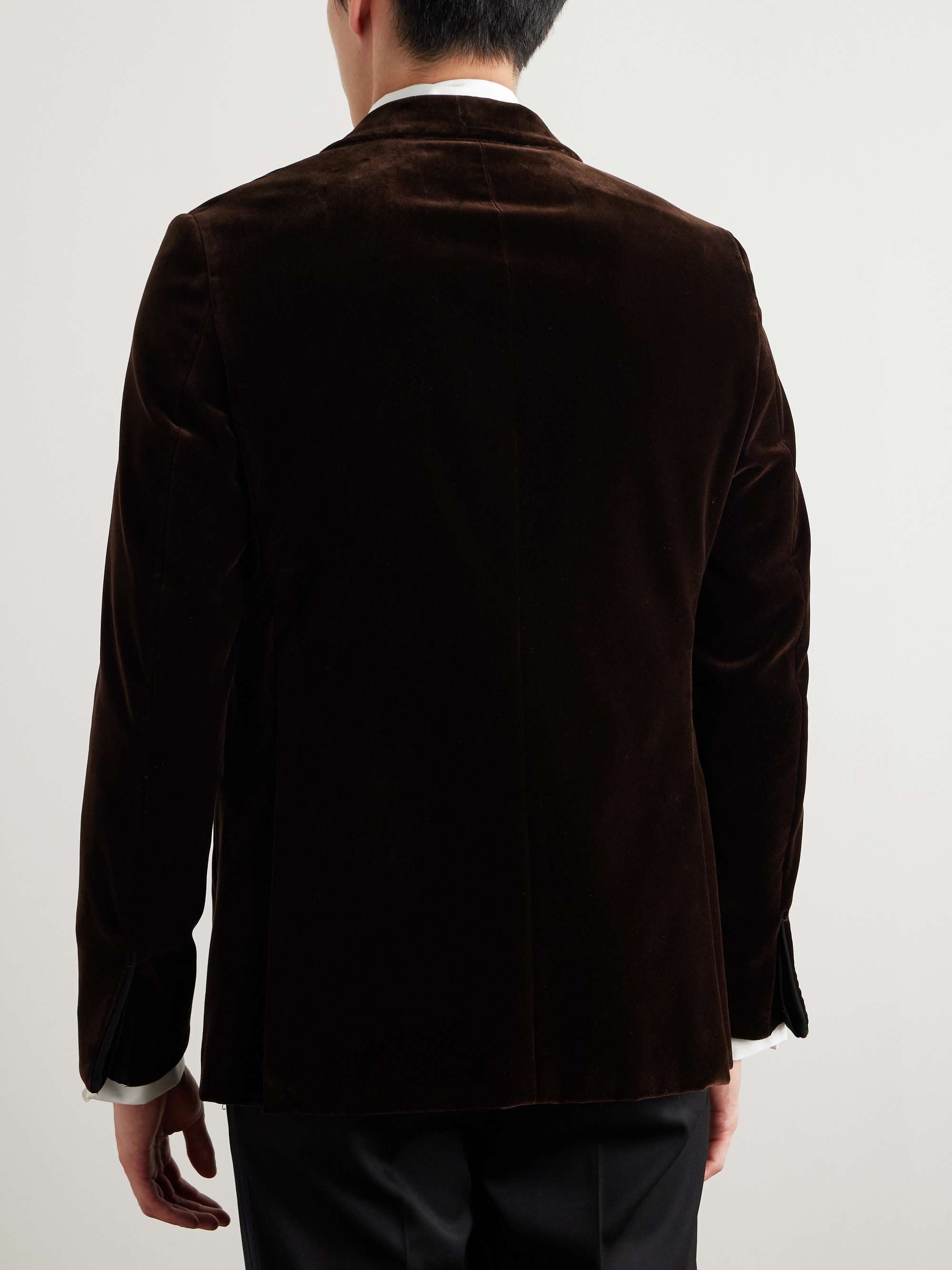 ZEGNA Satin-Trimmed Cotton-Velvet Tuxedo Jacket for Men | MR