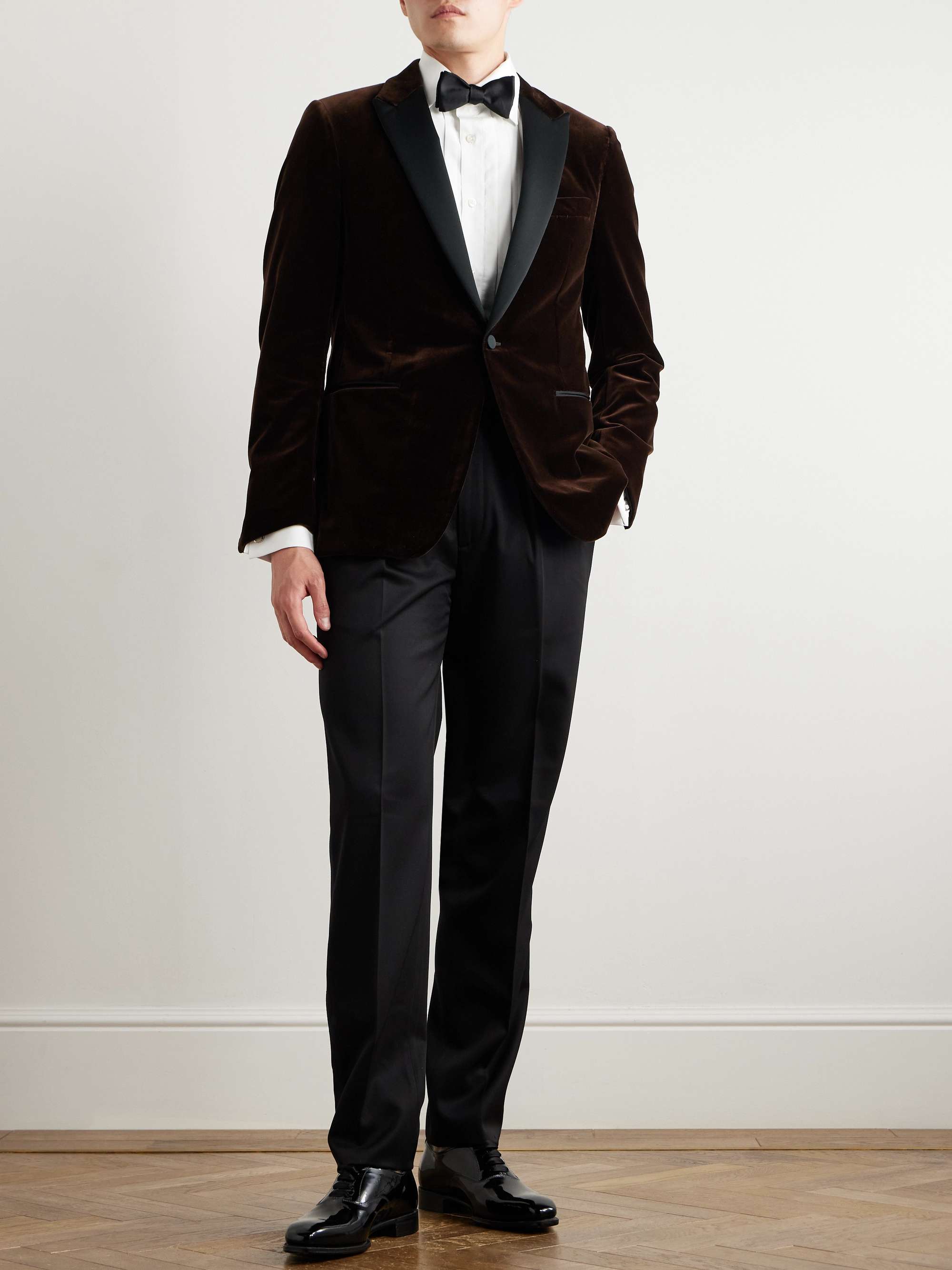 ZEGNA Satin-Trimmed Cotton-Velvet Tuxedo Jacket for Men | MR ZEGNA Satin-Trimmed Cotton-Velvet Tuxedo Jacket for Men | MR