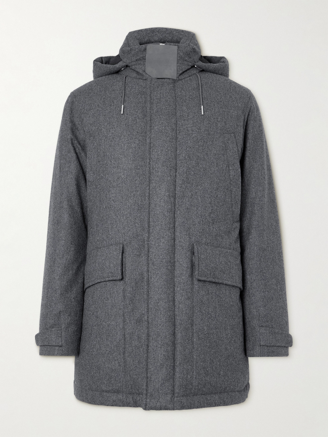 Zegna Suede-Trimmed TECHMERINO™ Wool Hooded Down Parka - Men
