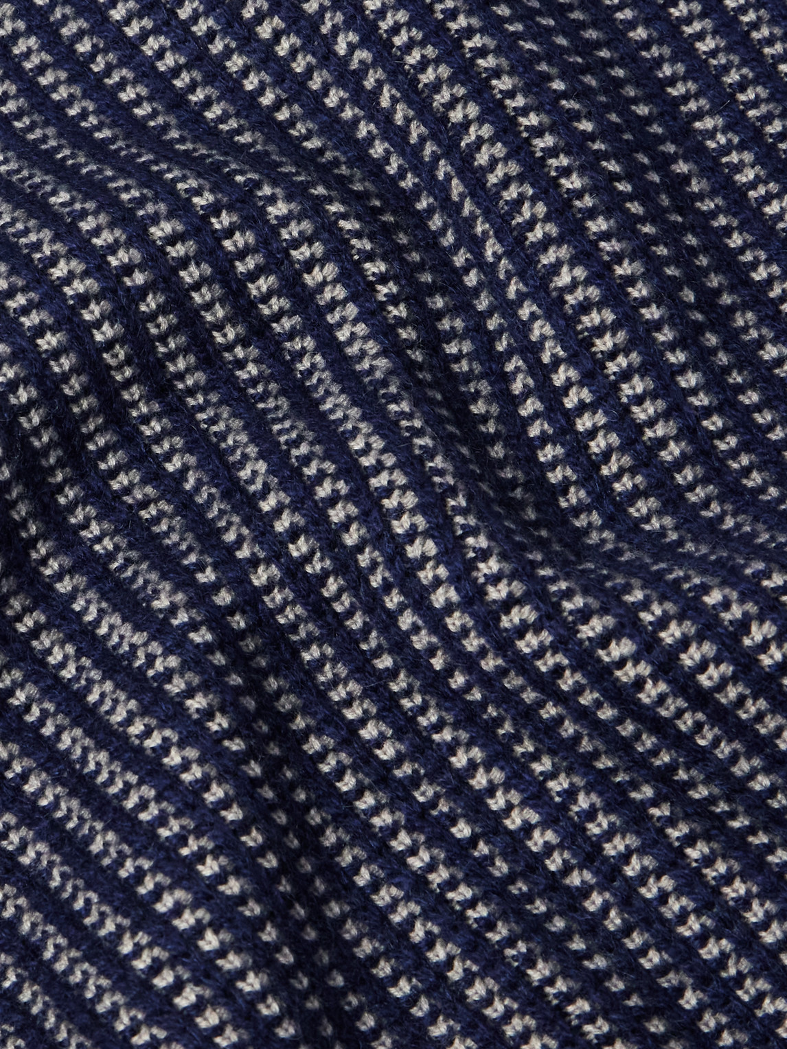 Zegna Waffle-knit Cashmere, Mohair And Silk-blend Sweater In Blue
