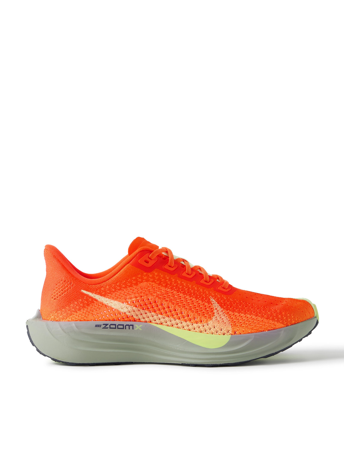 Pegasus Plus Canvas-Trimmed Flyknit Sneakers