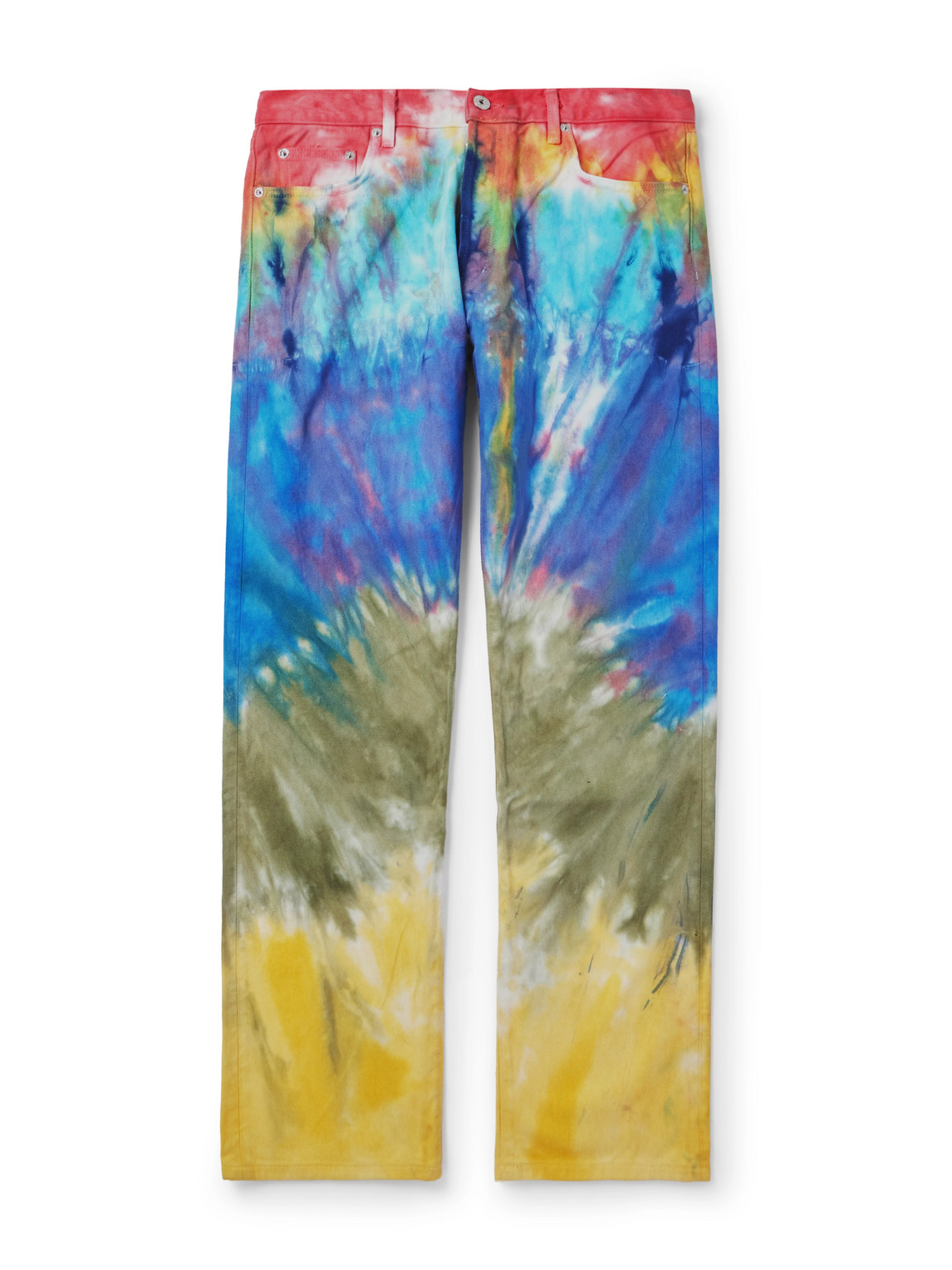 Gallery Dept. Marley Straight-leg Distressed Tie-dyed Jeans In Multi