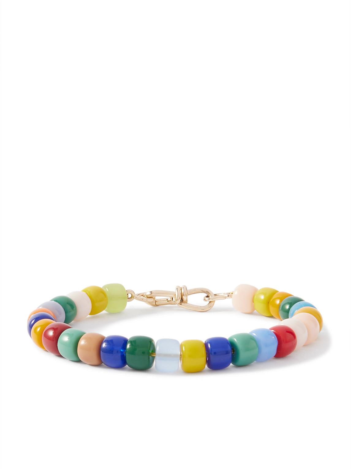 Luis Morais Gold Beaded Bracelet In Multi