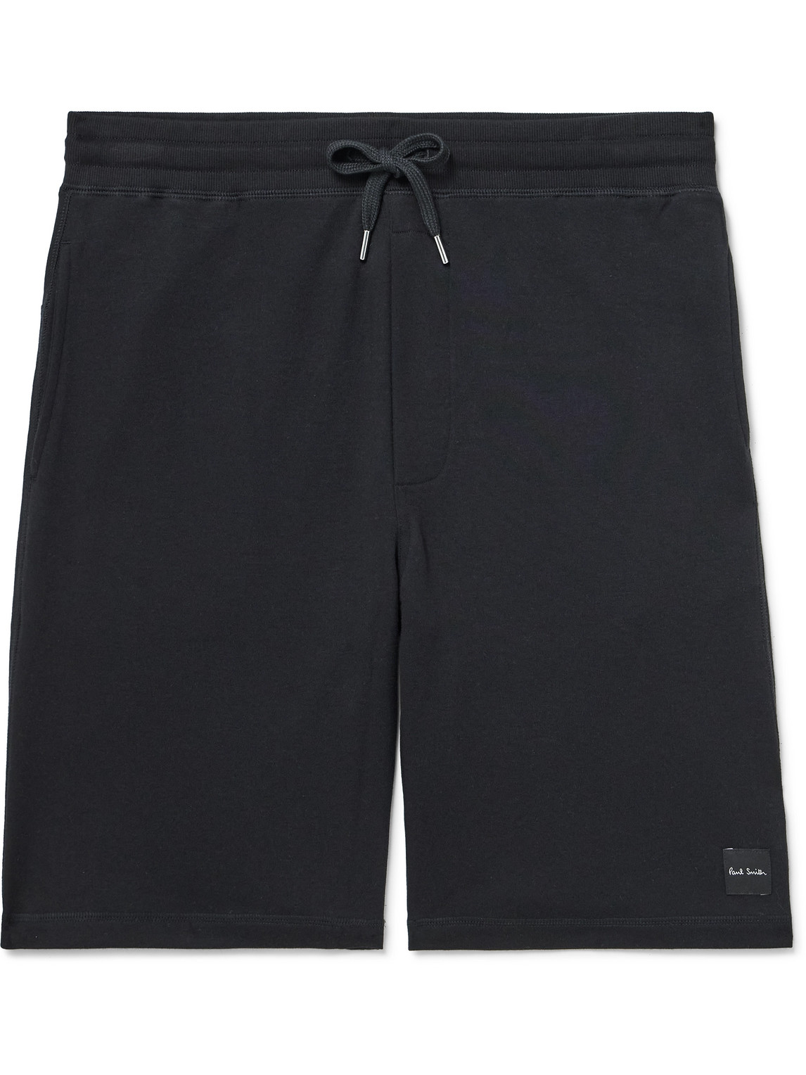 Paul Smith Cotton And Modal-blend Jersey Drawstring Shorts In Black