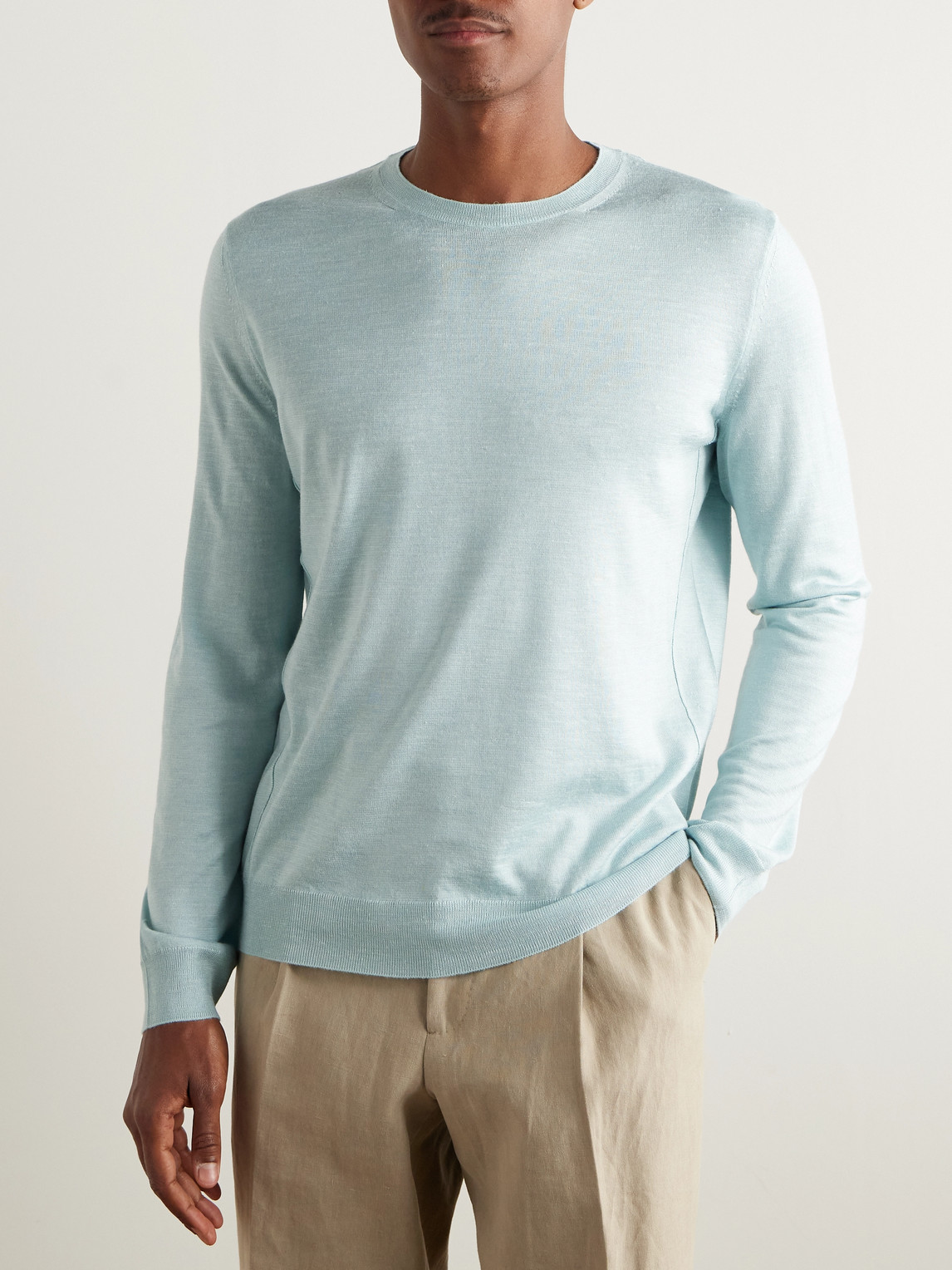 Mulberry Silk, Cashmere And Linen-Blend Sweater