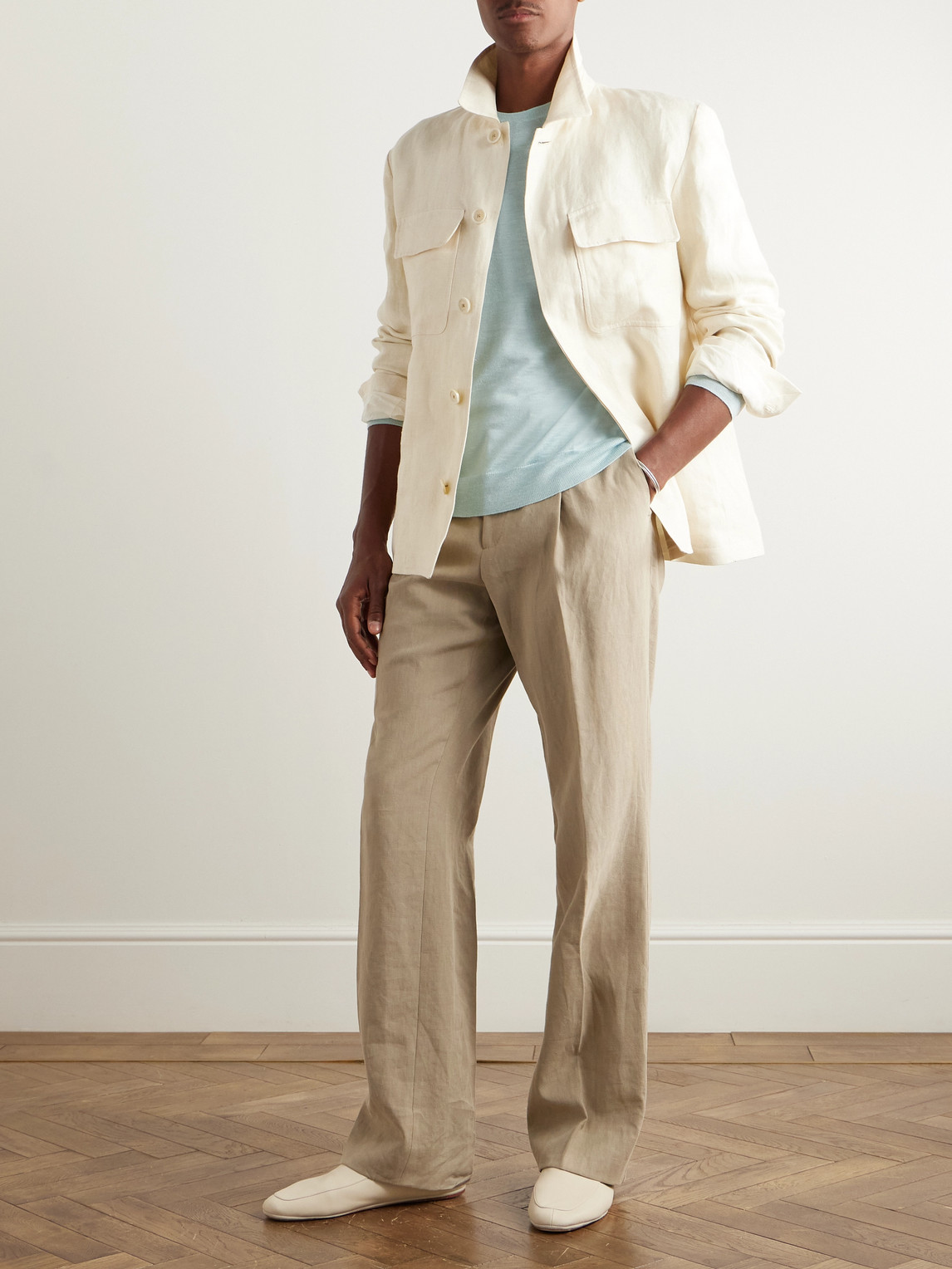 Mulberry Silk, Cashmere and Linen-Blend Sweater — 2