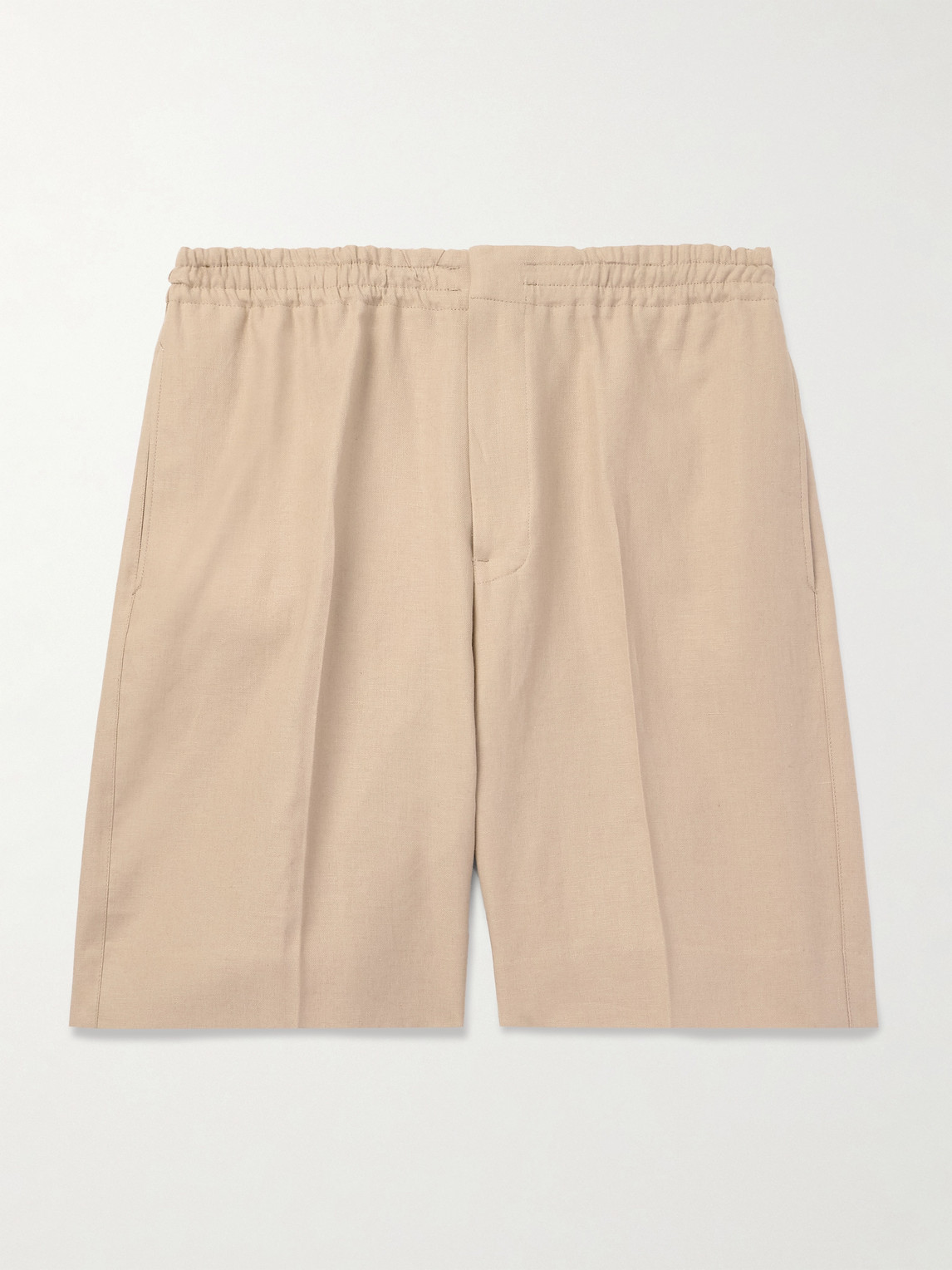 Zegna Straight-leg Linen Shorts In Neutrals