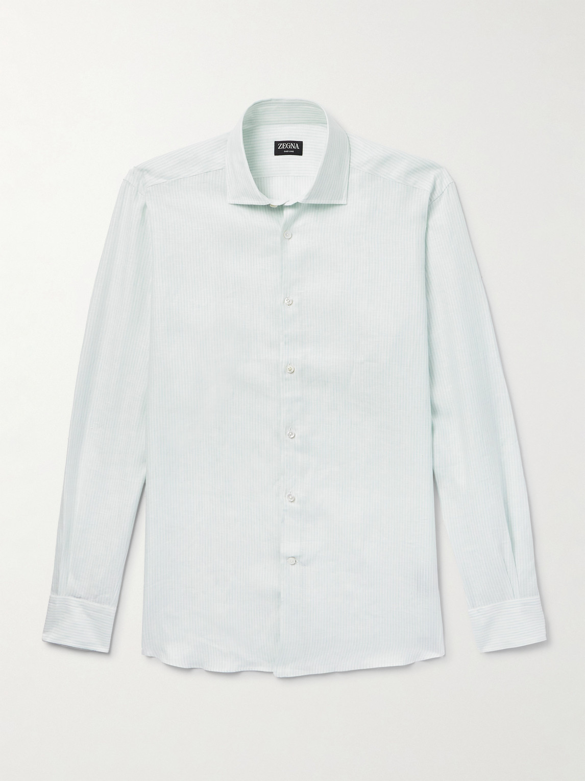 Zegna Oasi Striped Linen Shirten