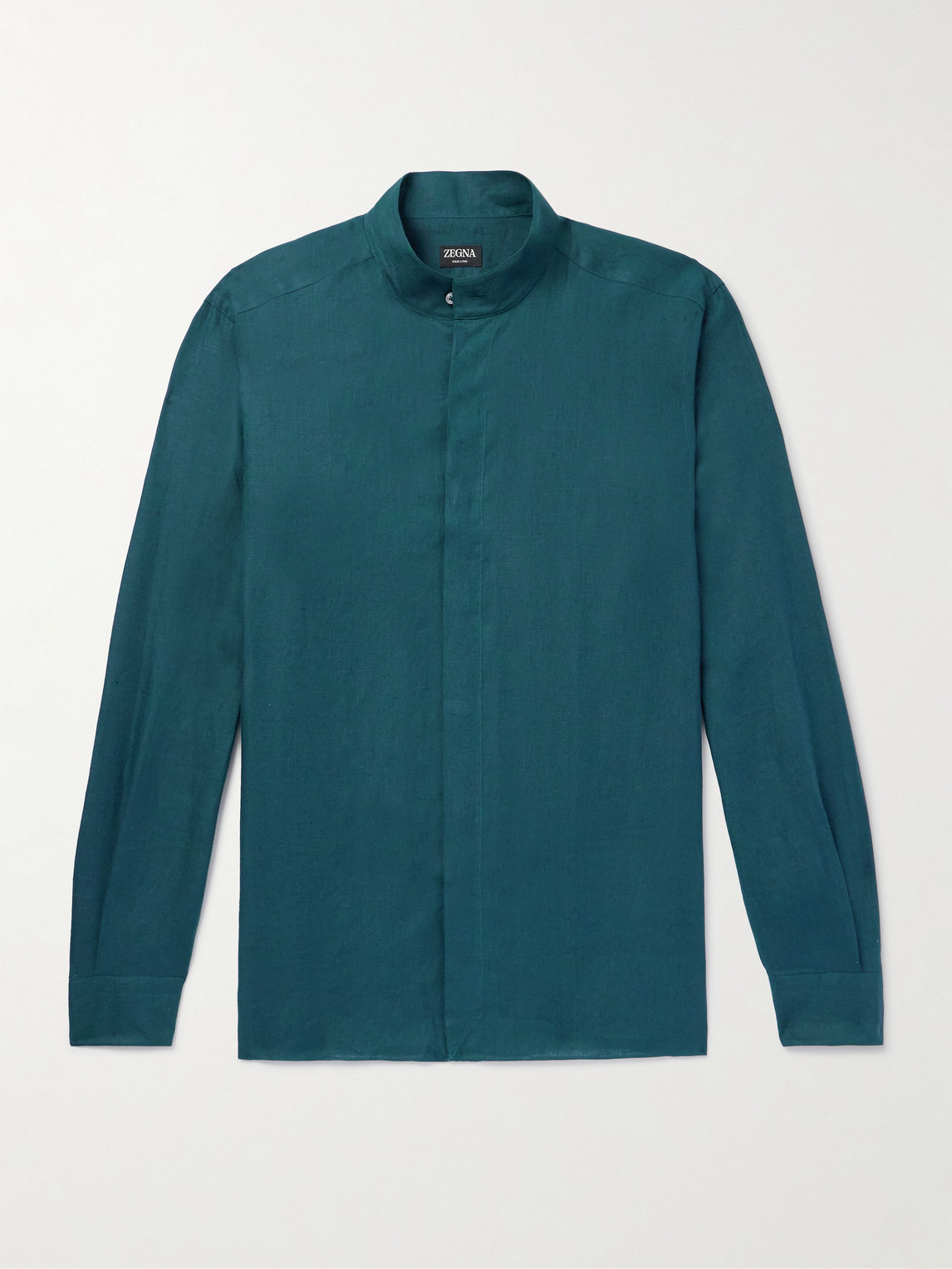 Zegna Grandad-Collar Oasi Linen hirt - Men